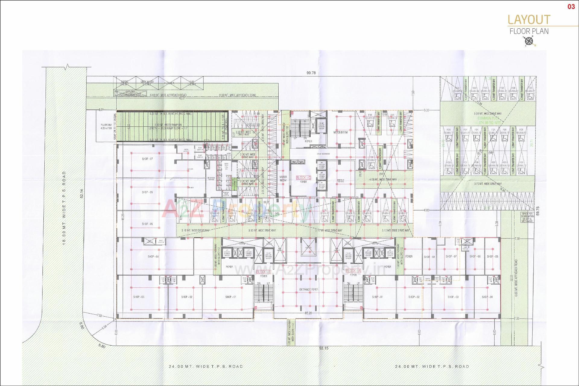 Layout of real estate project The Offices By Hari Group located at Saragasan, Gandhinagar, Gujarat