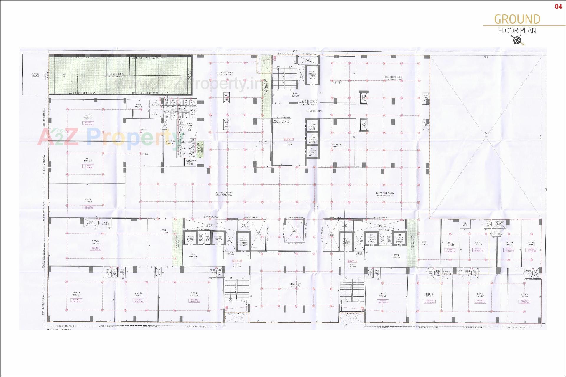 Layout of real estate project The Offices By Hari Group located at Saragasan, Gandhinagar, Gujarat