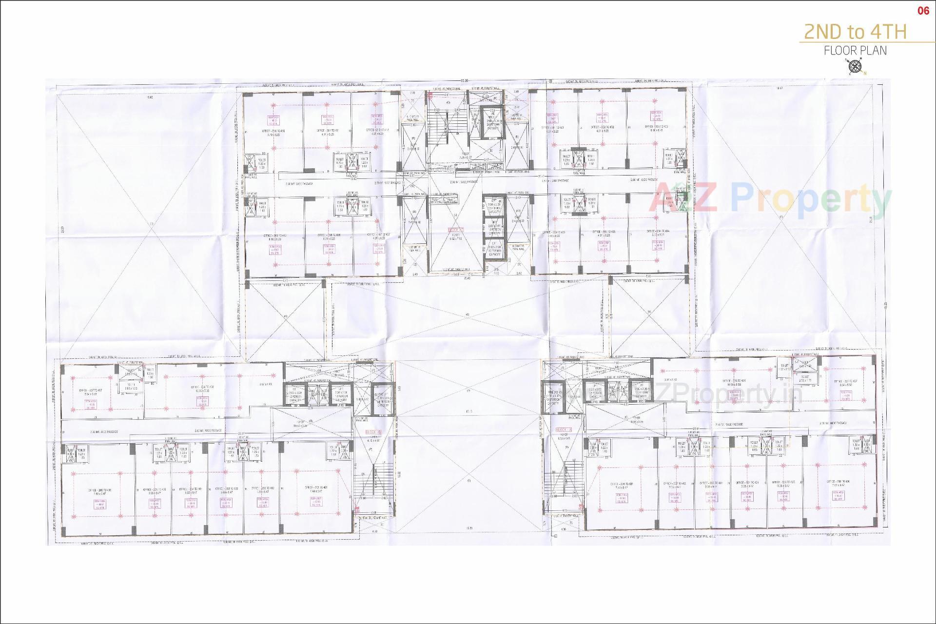 Layout of real estate project The Offices By Hari Group located at Saragasan, Gandhinagar, Gujarat