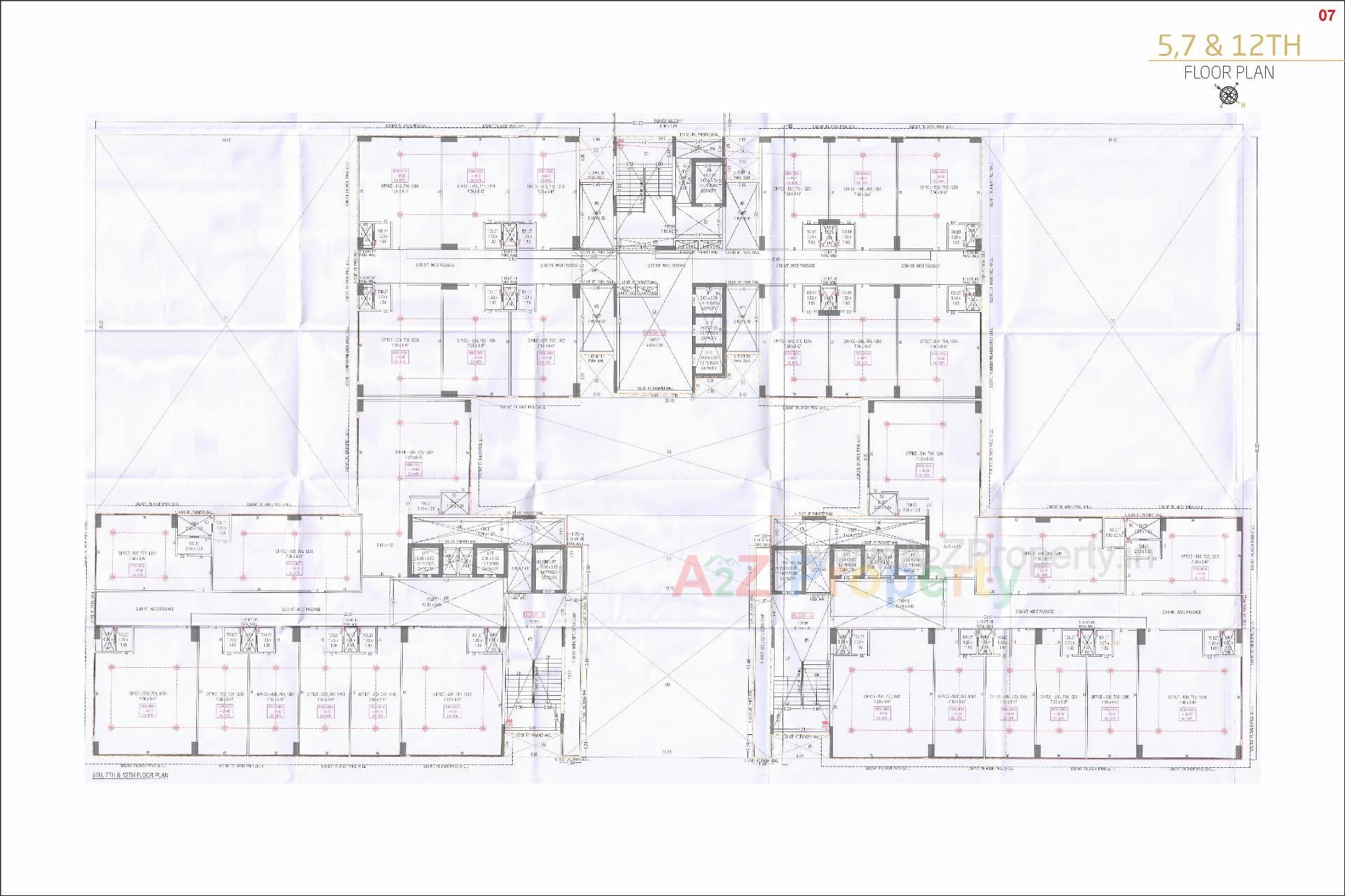 Layout of real estate project The Offices By Hari Group located at Saragasan, Gandhinagar, Gujarat