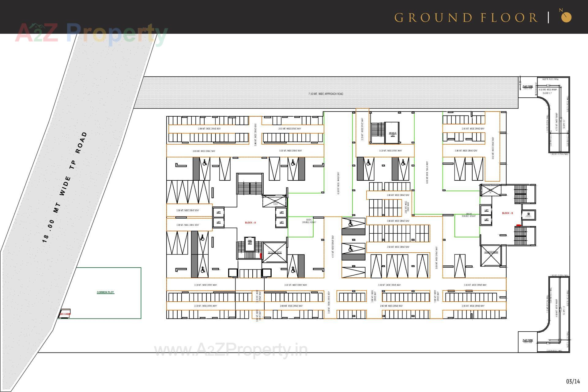 Layout of real estate project The Palace located at Koba, Gandhinagar, Gujarat