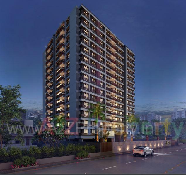 3D Elevation of real estate project The Palm located at Sargasan, Gandhinagar, Gujarat