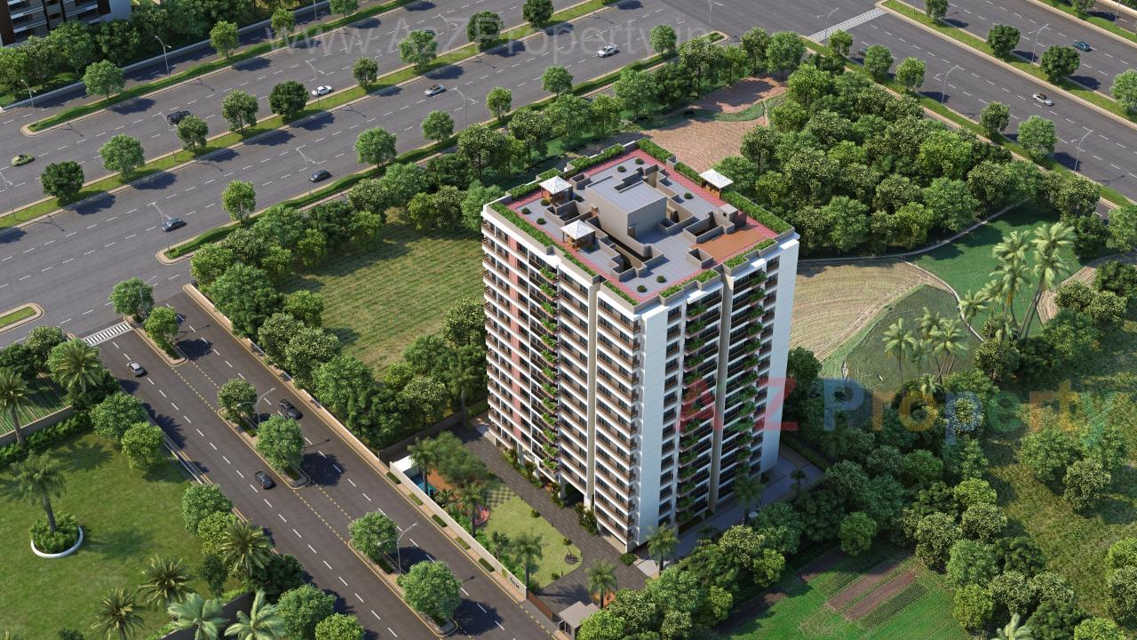 3D Elevation of real estate project The Palm located at Sargasan, Gandhinagar, Gujarat