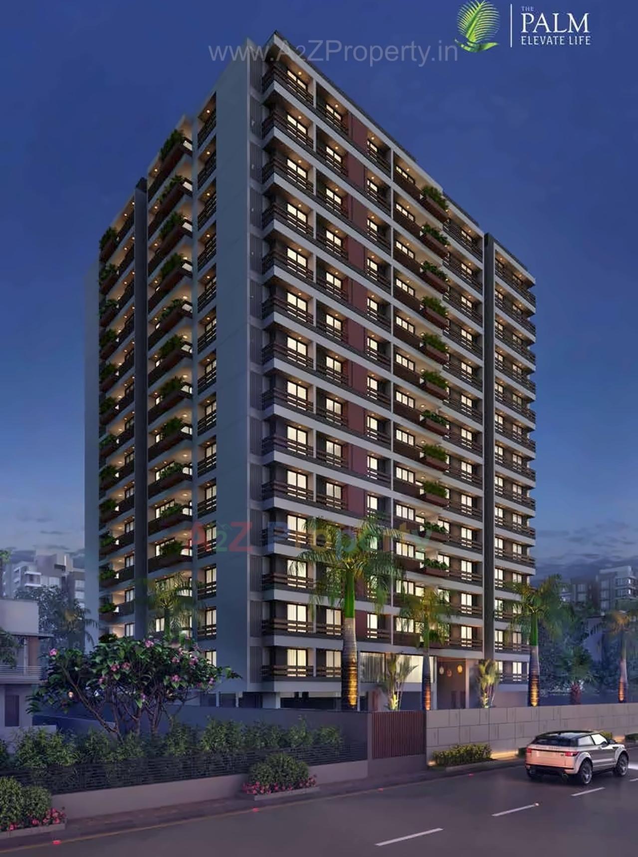 3D Elevation of real estate project The Palm located at Sargasan, Gandhinagar, Gujarat
