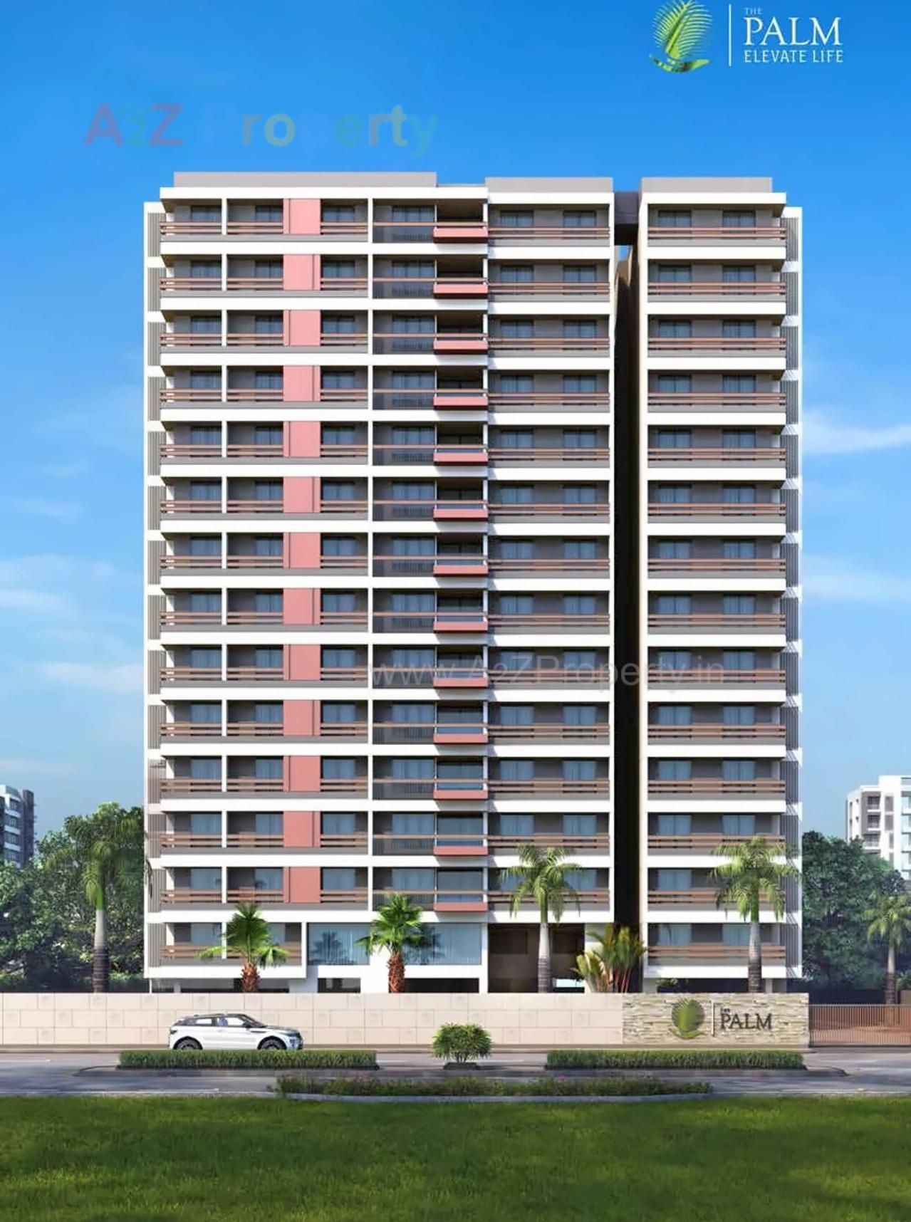3D Elevation of real estate project The Palm located at Sargasan, Gandhinagar, Gujarat