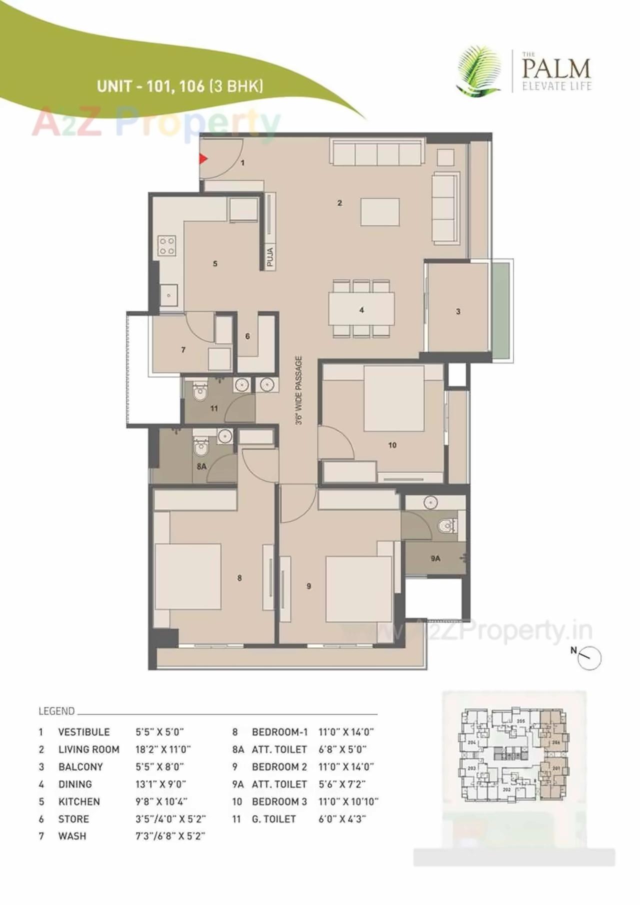 Layout of real estate project The Palm located at Sargasan, Gandhinagar, Gujarat