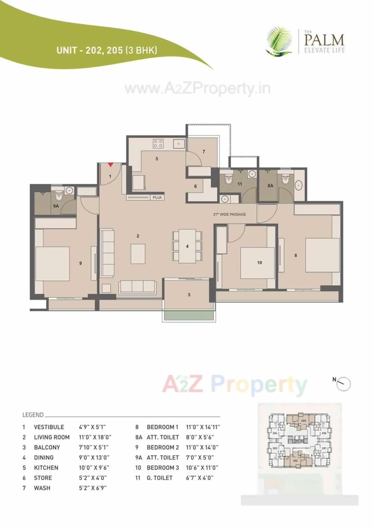 Layout of real estate project The Palm located at Sargasan, Gandhinagar, Gujarat