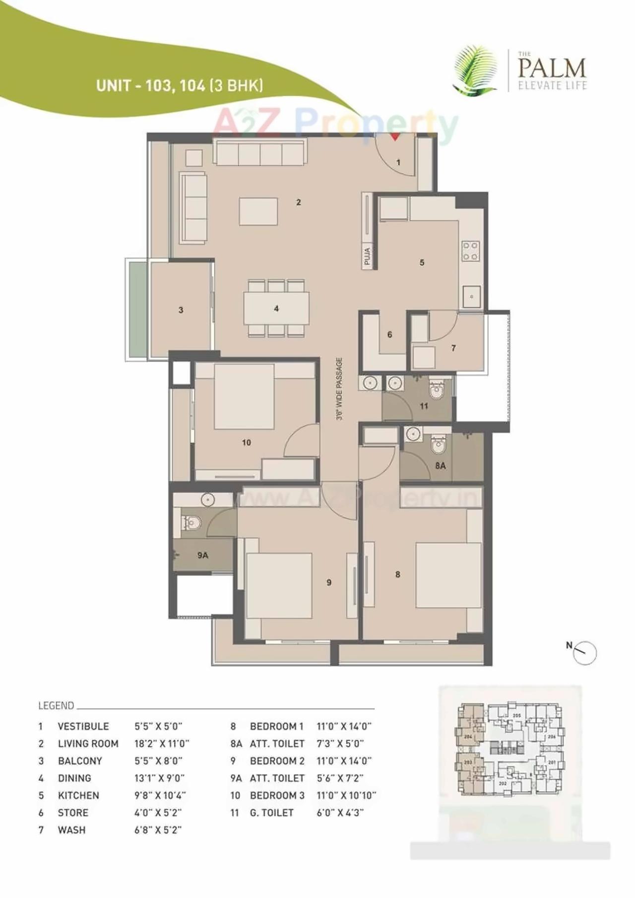 Layout of real estate project The Palm located at Sargasan, Gandhinagar, Gujarat
