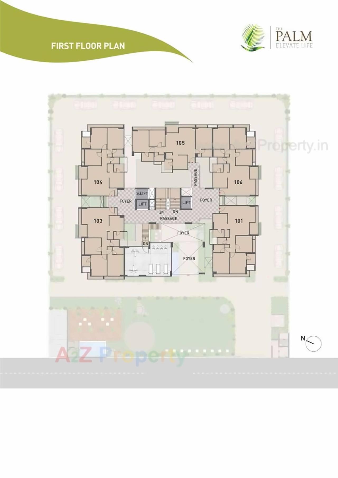 Layout of real estate project The Palm located at Sargasan, Gandhinagar, Gujarat