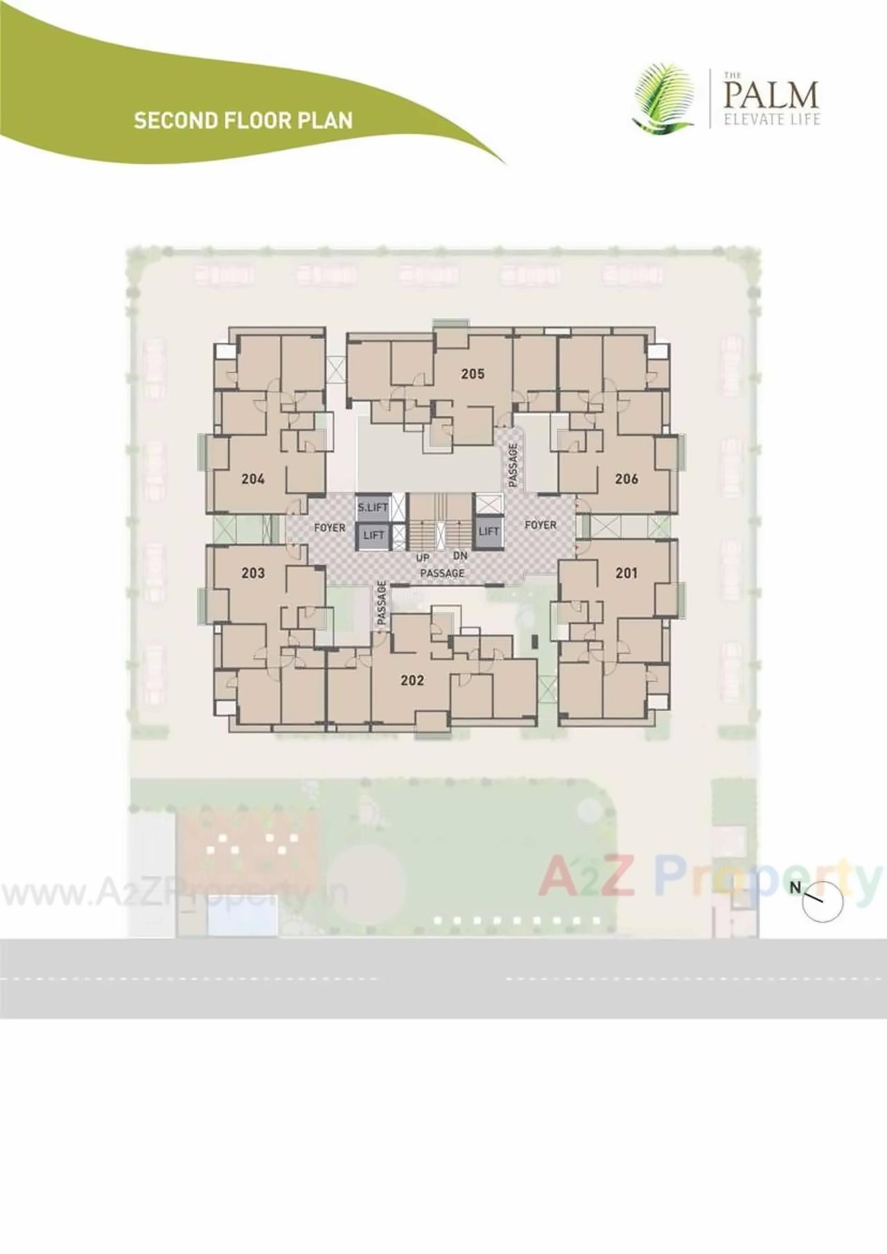 Layout of real estate project The Palm located at Sargasan, Gandhinagar, Gujarat