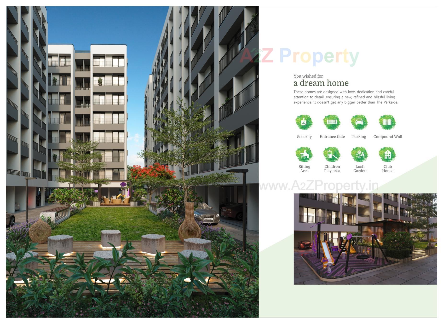 3D Elevation of real estate project The Parkside located at Nana-chiloda, Gandhinagar, Gujarat