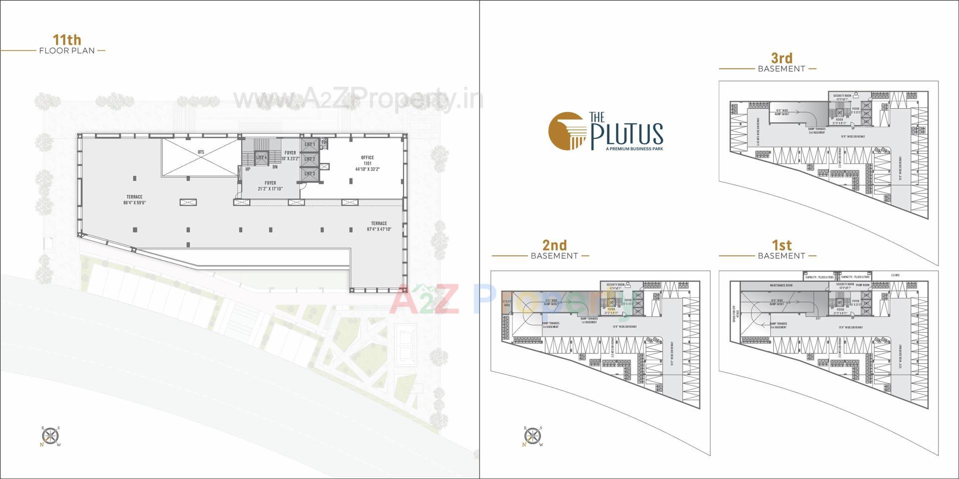 Layout of real estate project The Plutus located at Sargasan, Gandhinagar, Gujarat