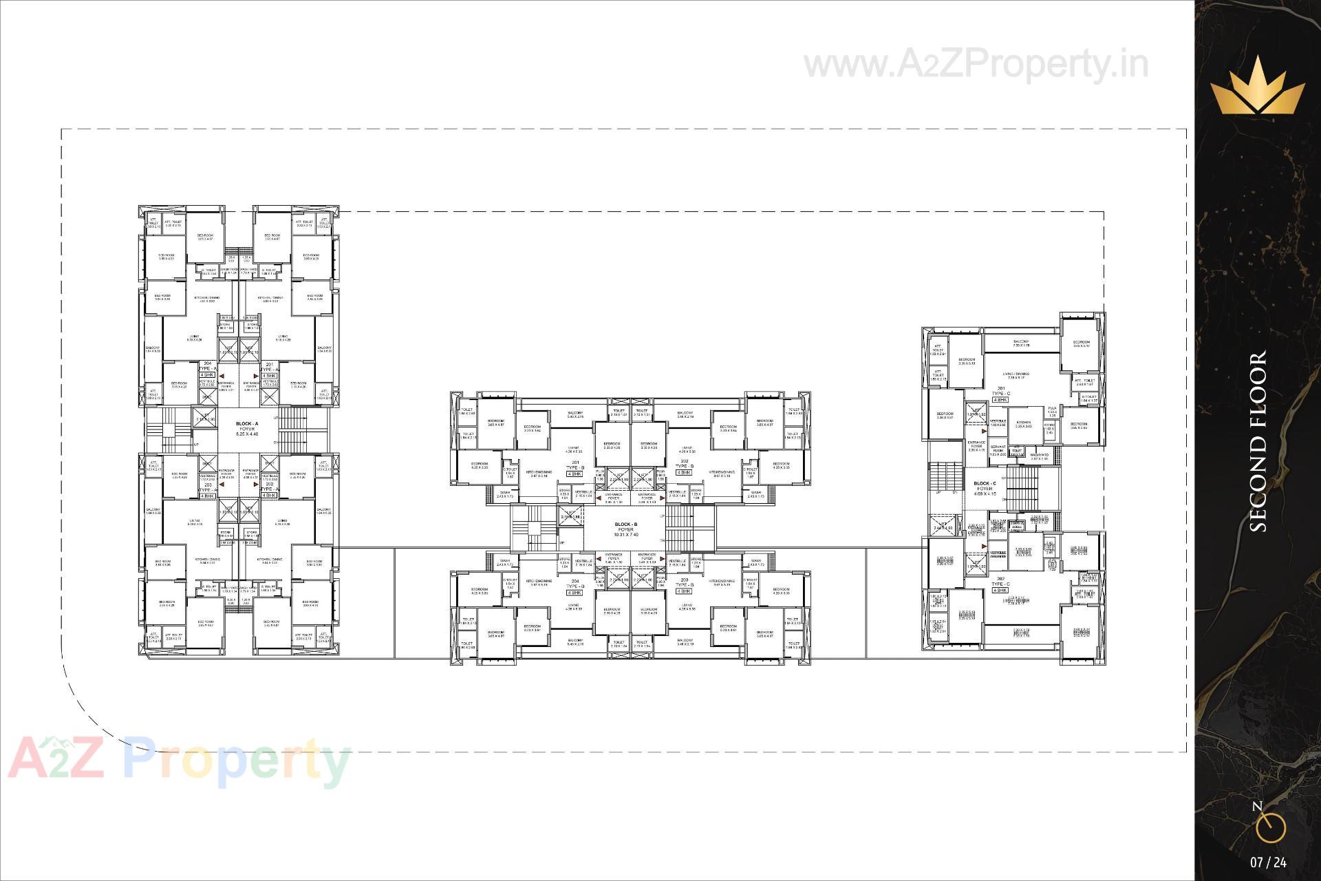 Layout of real estate project The Regal located at Khoraj, Gandhinagar, Gujarat