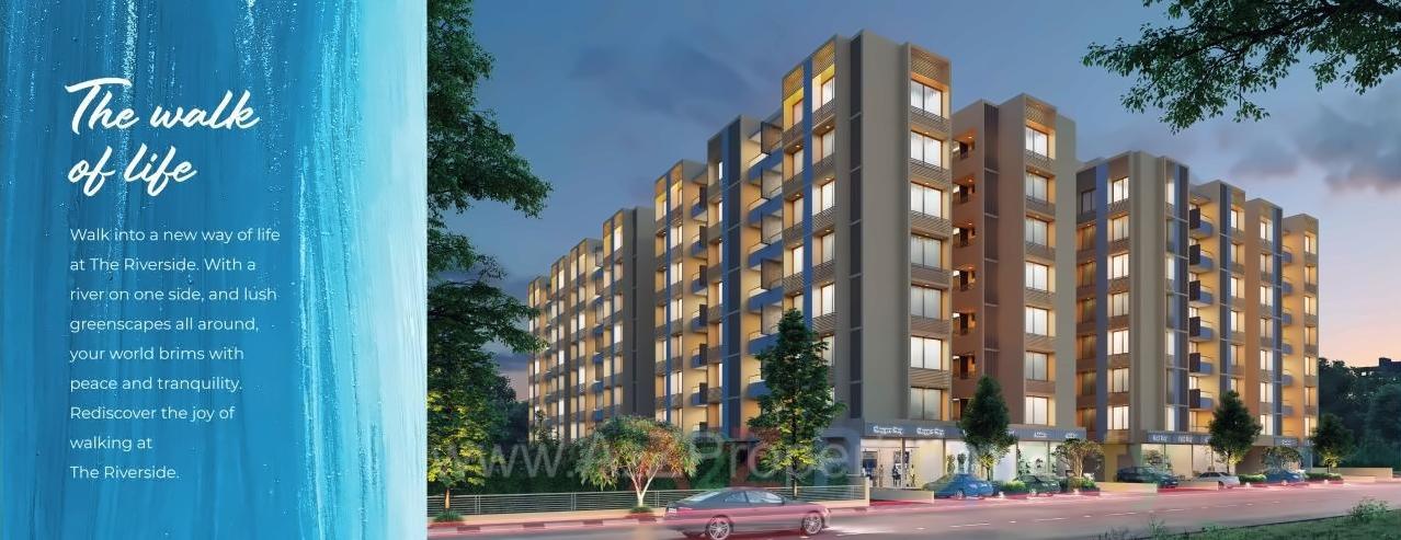 3D Elevation of real estate project The Riverside located at Nana-chiloda, Gandhinagar, Gujarat