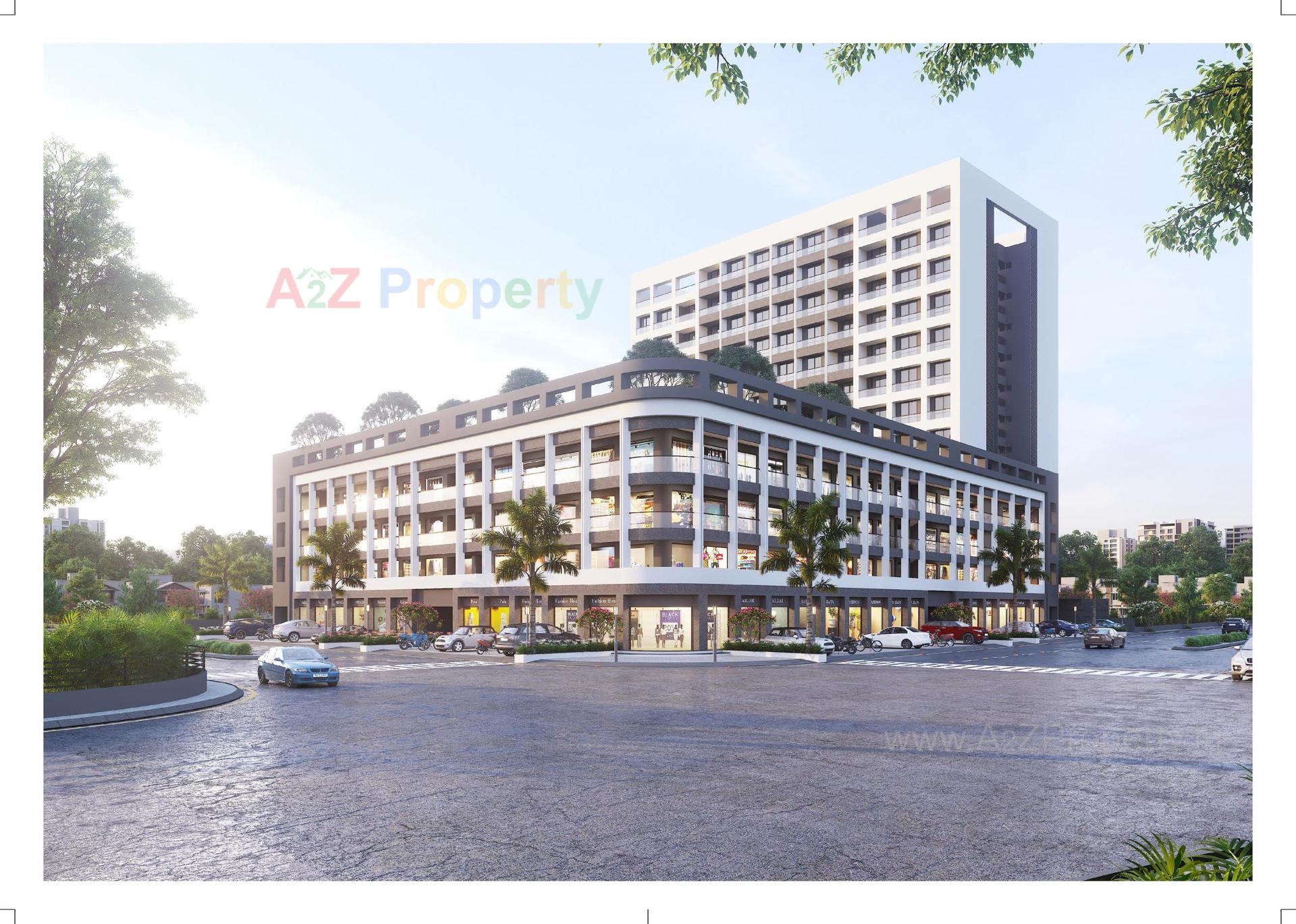 3D Elevation of real estate project The Sky Court located at Gandhinagar, Gandhinagar, Gujarat