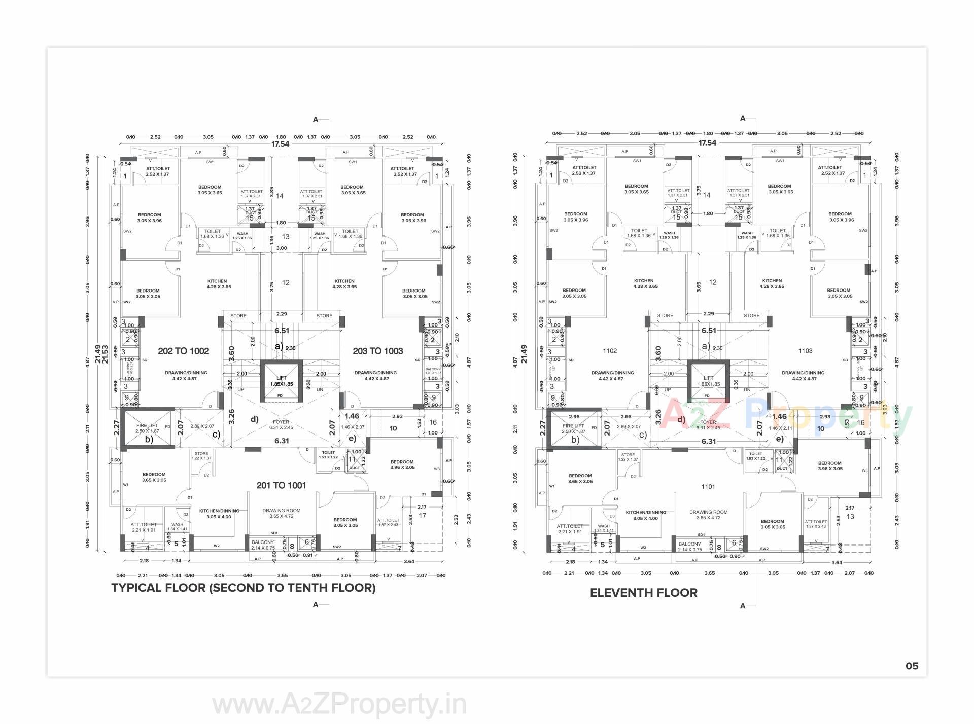 Layout of real estate project The Skylark located at Randesan, Gandhinagar, Gujarat
