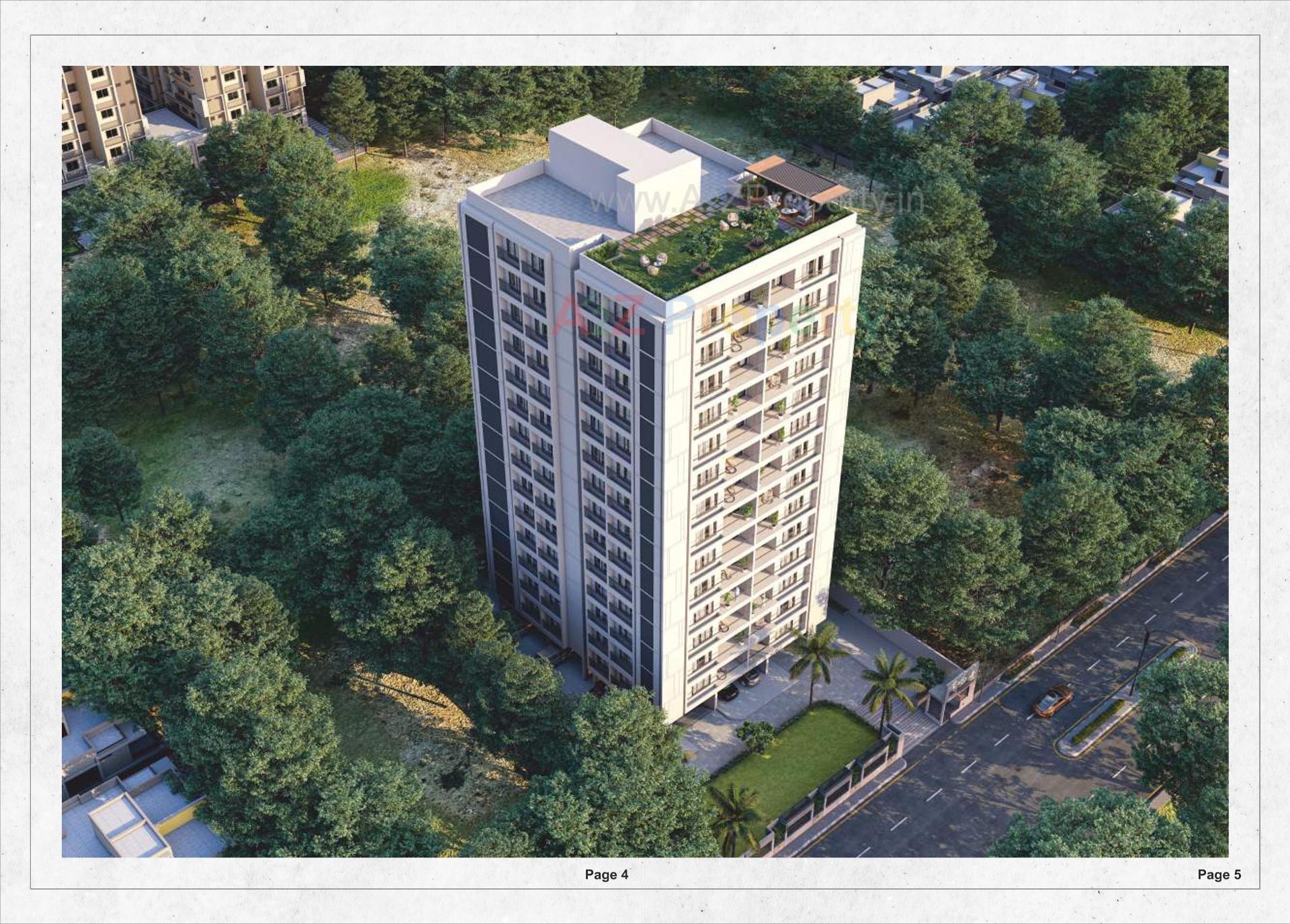 3D Elevation of real estate project The Spenta Serenity located at Vavol, Gandhinagar, Gujarat