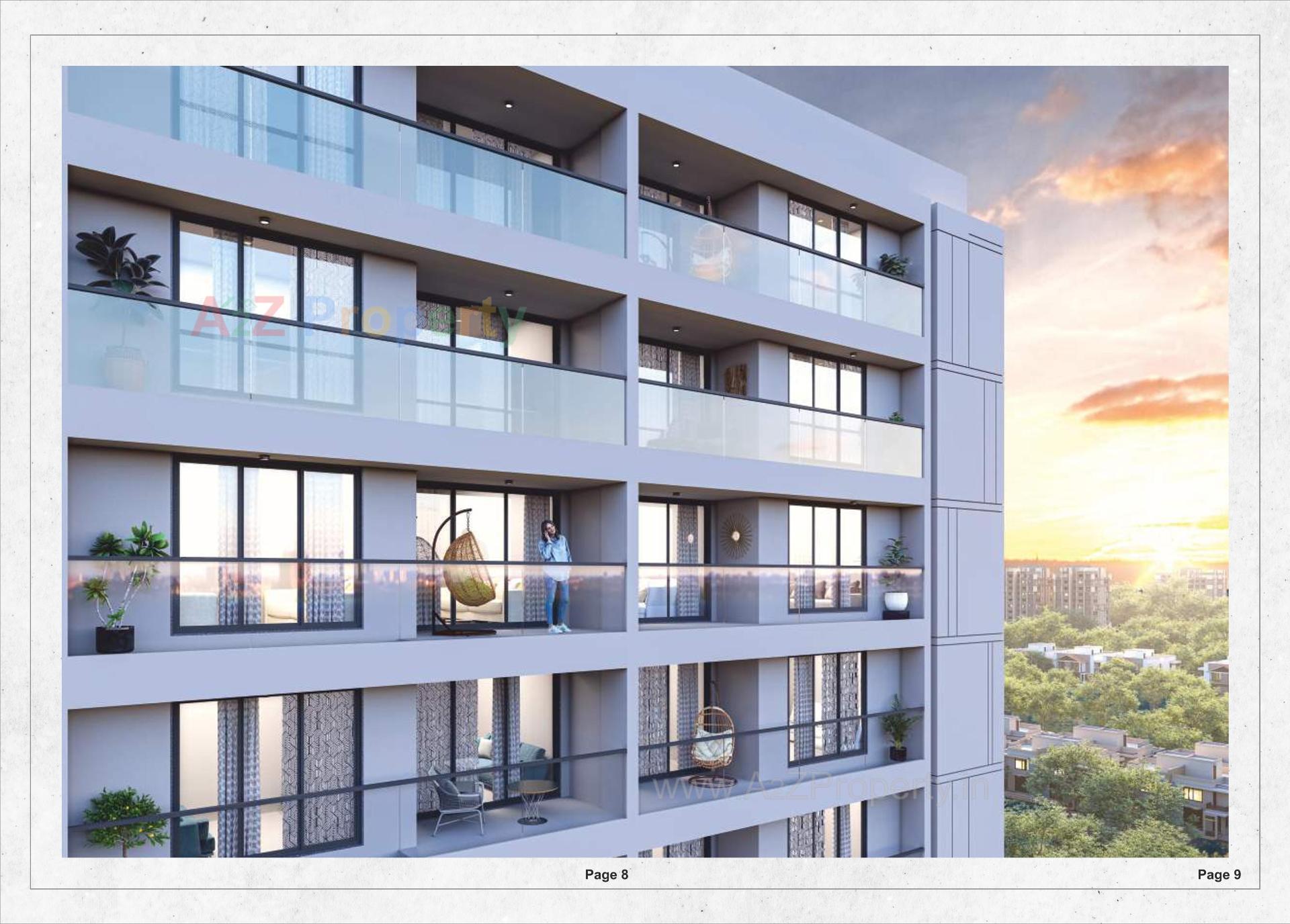 3D Elevation of real estate project The Spenta Serenity located at Vavol, Gandhinagar, Gujarat