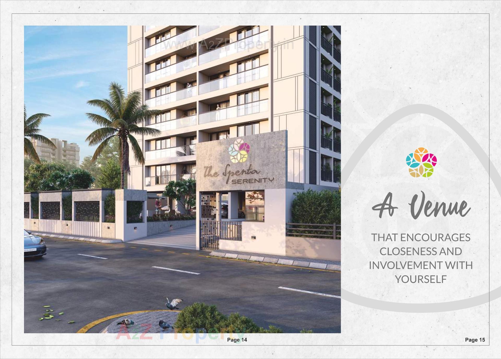 3D Elevation of real estate project The Spenta Serenity located at Vavol, Gandhinagar, Gujarat