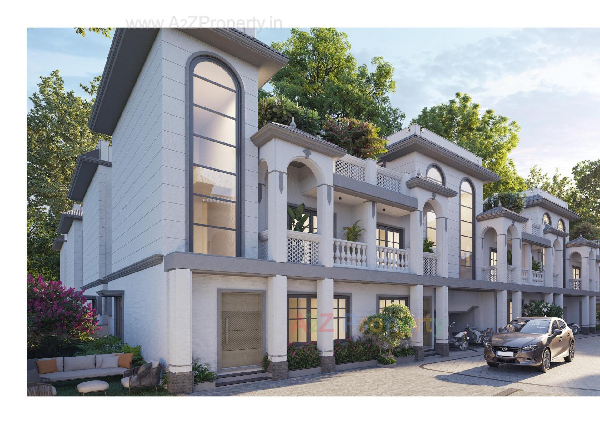 3D Elevation of real estate project The Spenta Shyam Villa located at Vavol, Gandhinagar, Gujarat