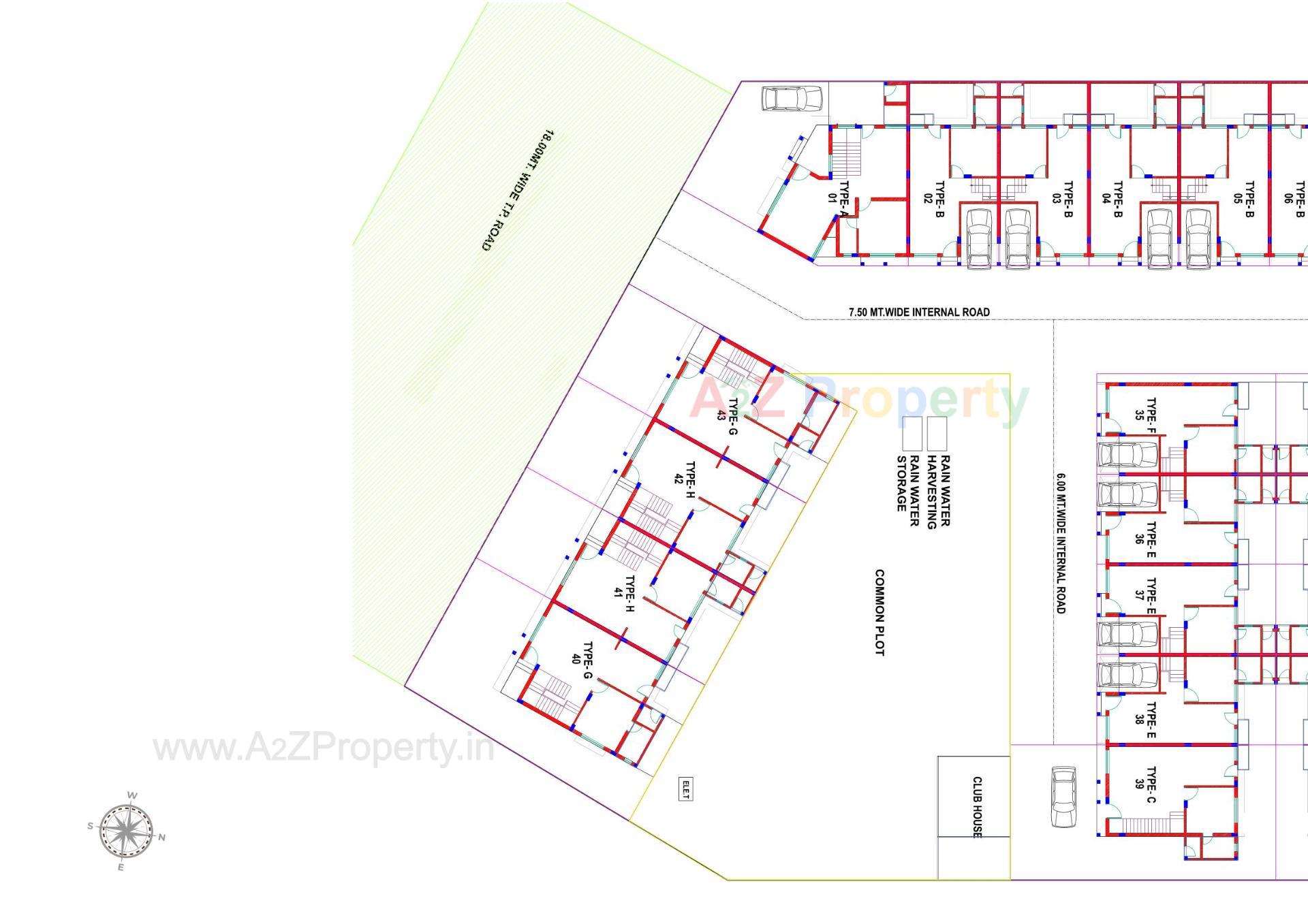 Layout of real estate project The Spenta Shyam Villa located at Vavol, Gandhinagar, Gujarat
