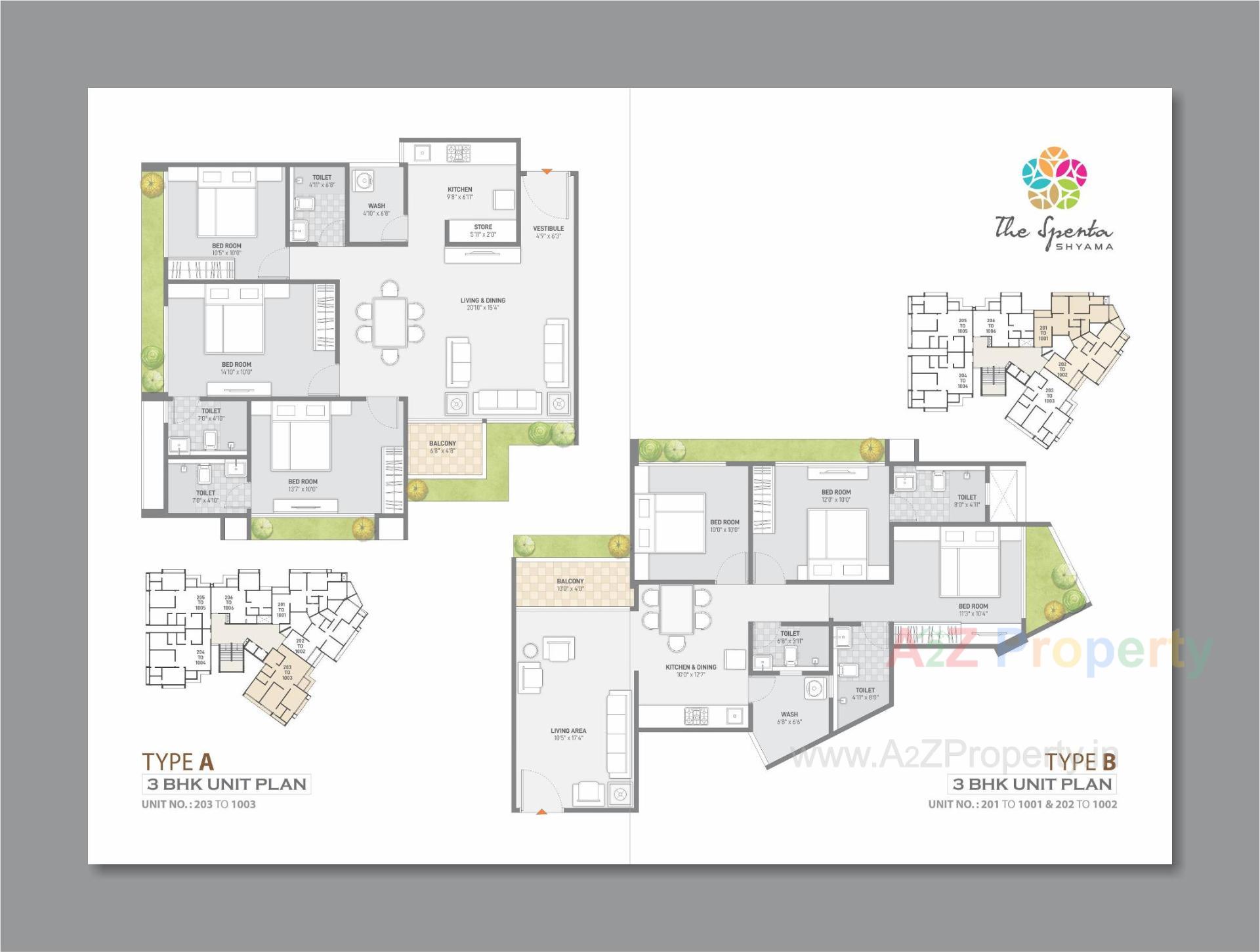 Layout of real estate project The Spenta Shyama located at Vavol, Gandhinagar, Gujarat