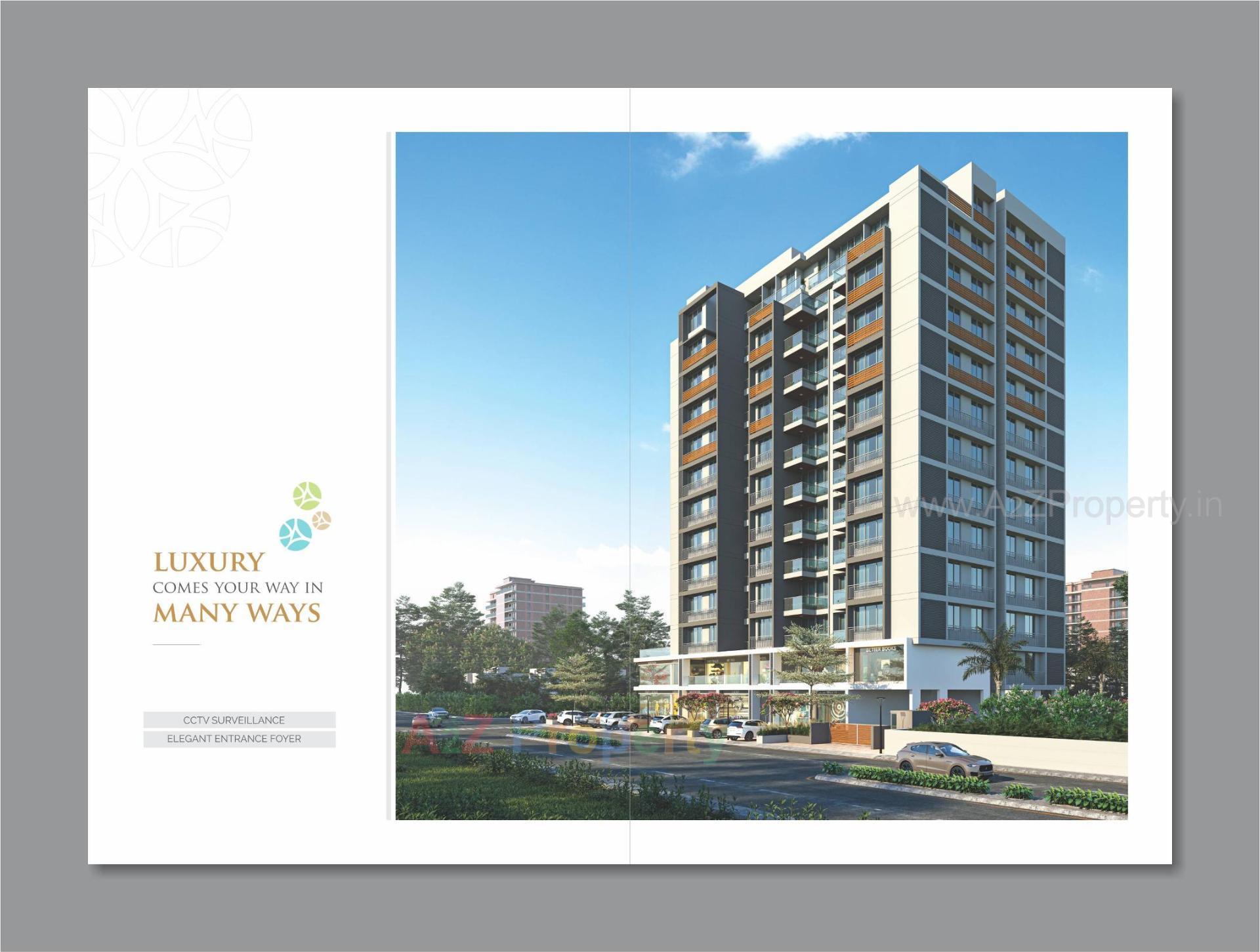 3D Elevation of real estate project The Spenta Shyama located at Vavol, Gandhinagar, Gujarat