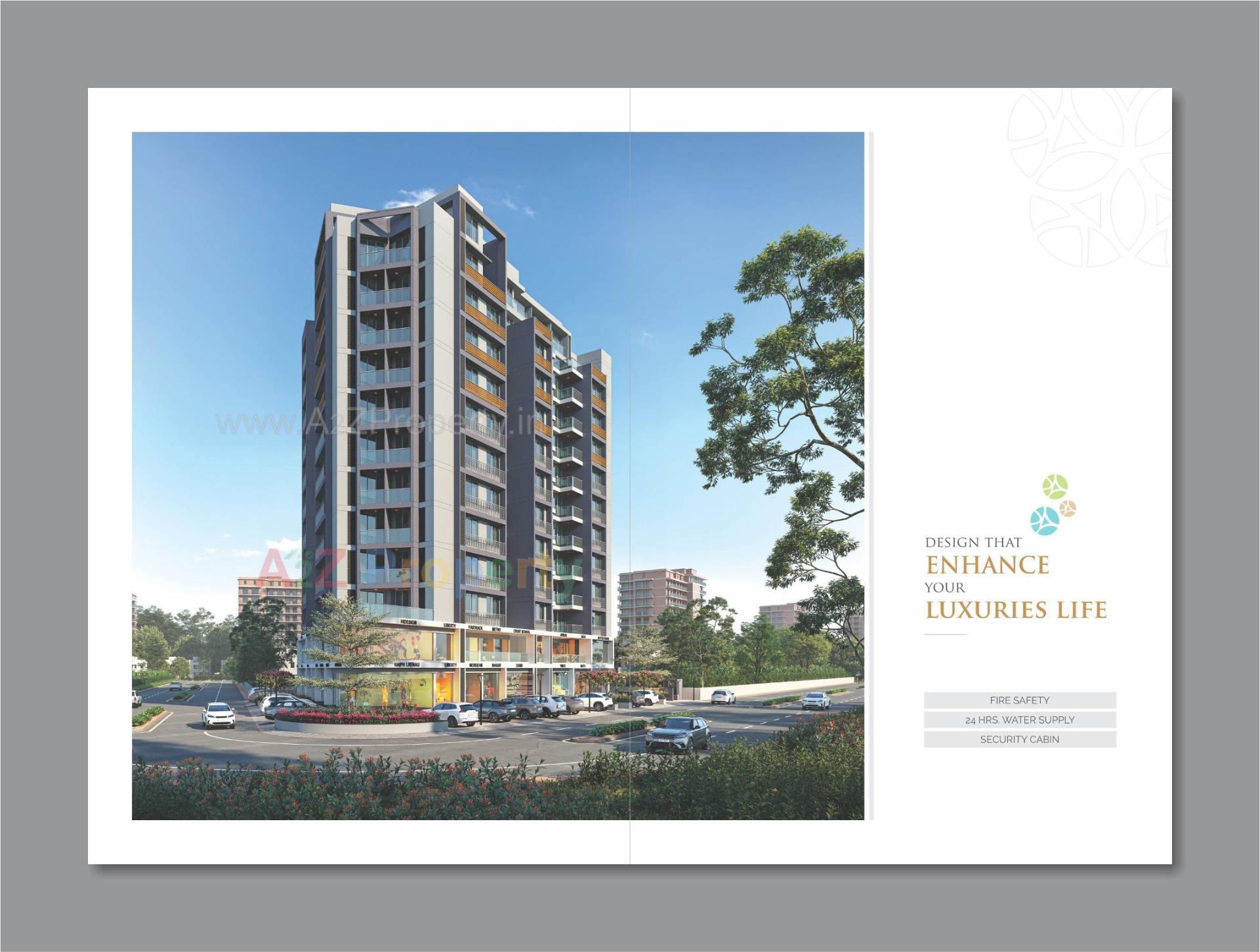 3D Elevation of real estate project The Spenta Shyama located at Vavol, Gandhinagar, Gujarat