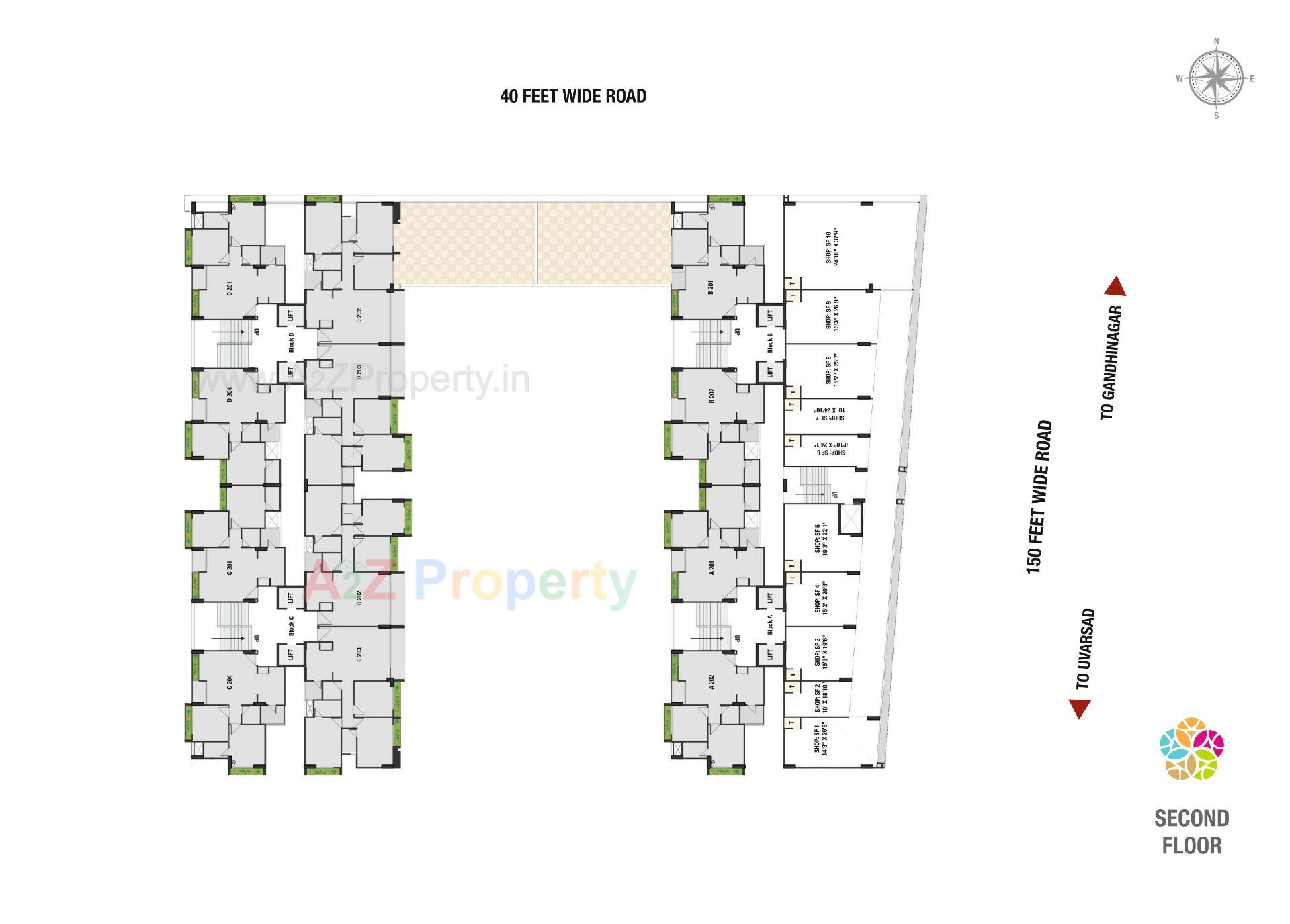 Layout of real estate project The Spenta Suraj located at Vavol, Gandhinagar, Gujarat