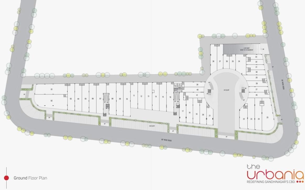 Layout of real estate project The Urbania located at Kudasan, Gandhinagar, Gujarat