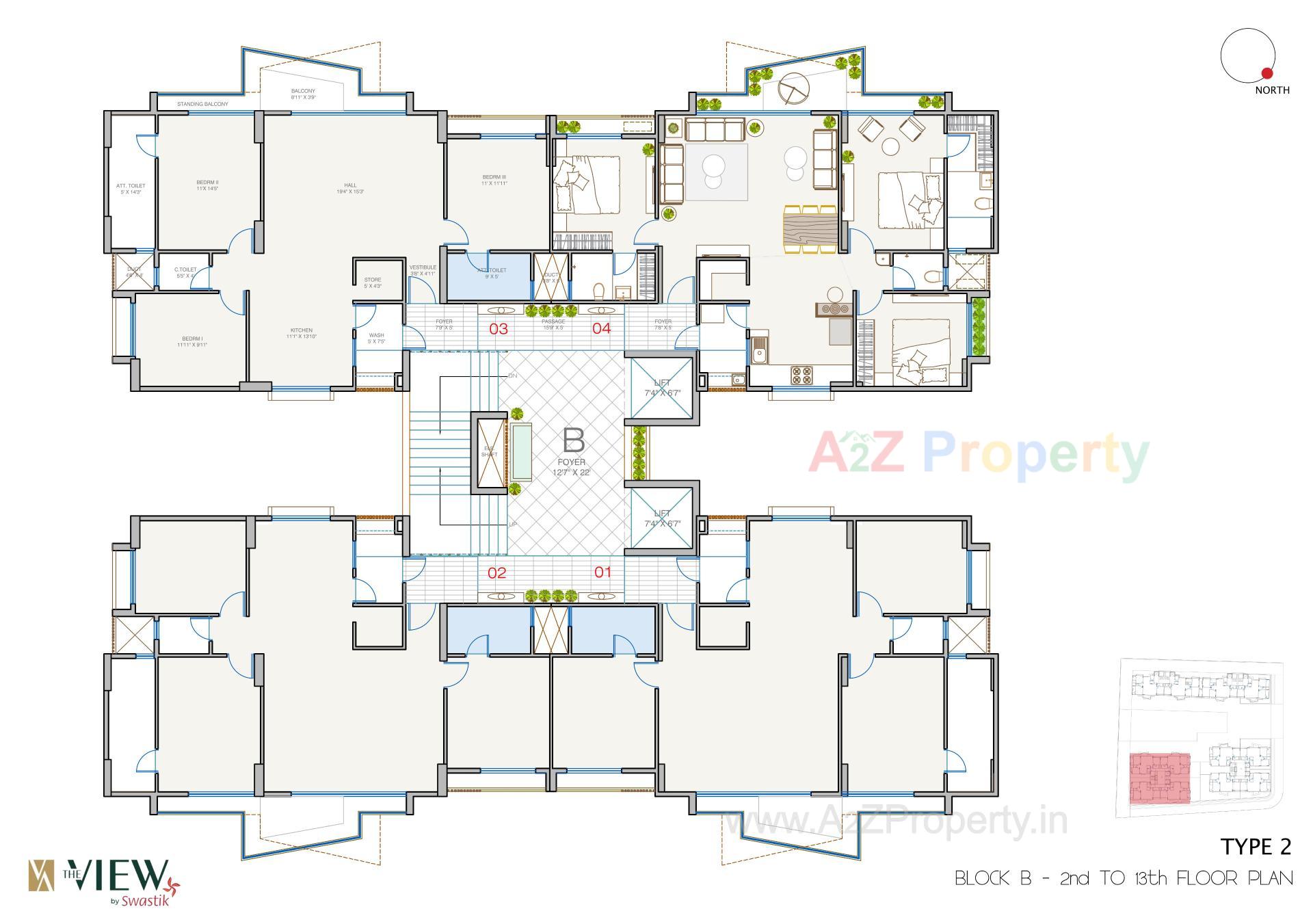 Layout of real estate project The View located at Tarapur, Gandhinagar, Gujarat