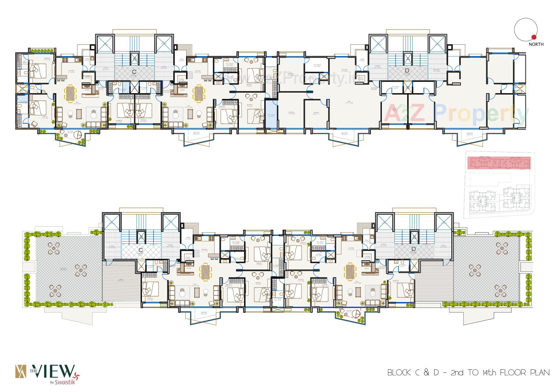 Layout of real estate project The View located at Tarapur, Gandhinagar, Gujarat