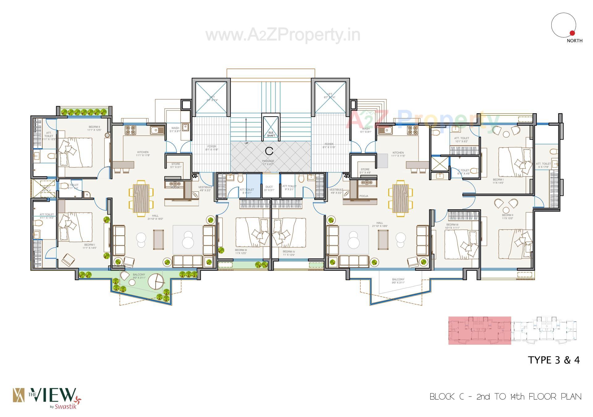 Layout of real estate project The View located at Tarapur, Gandhinagar, Gujarat
