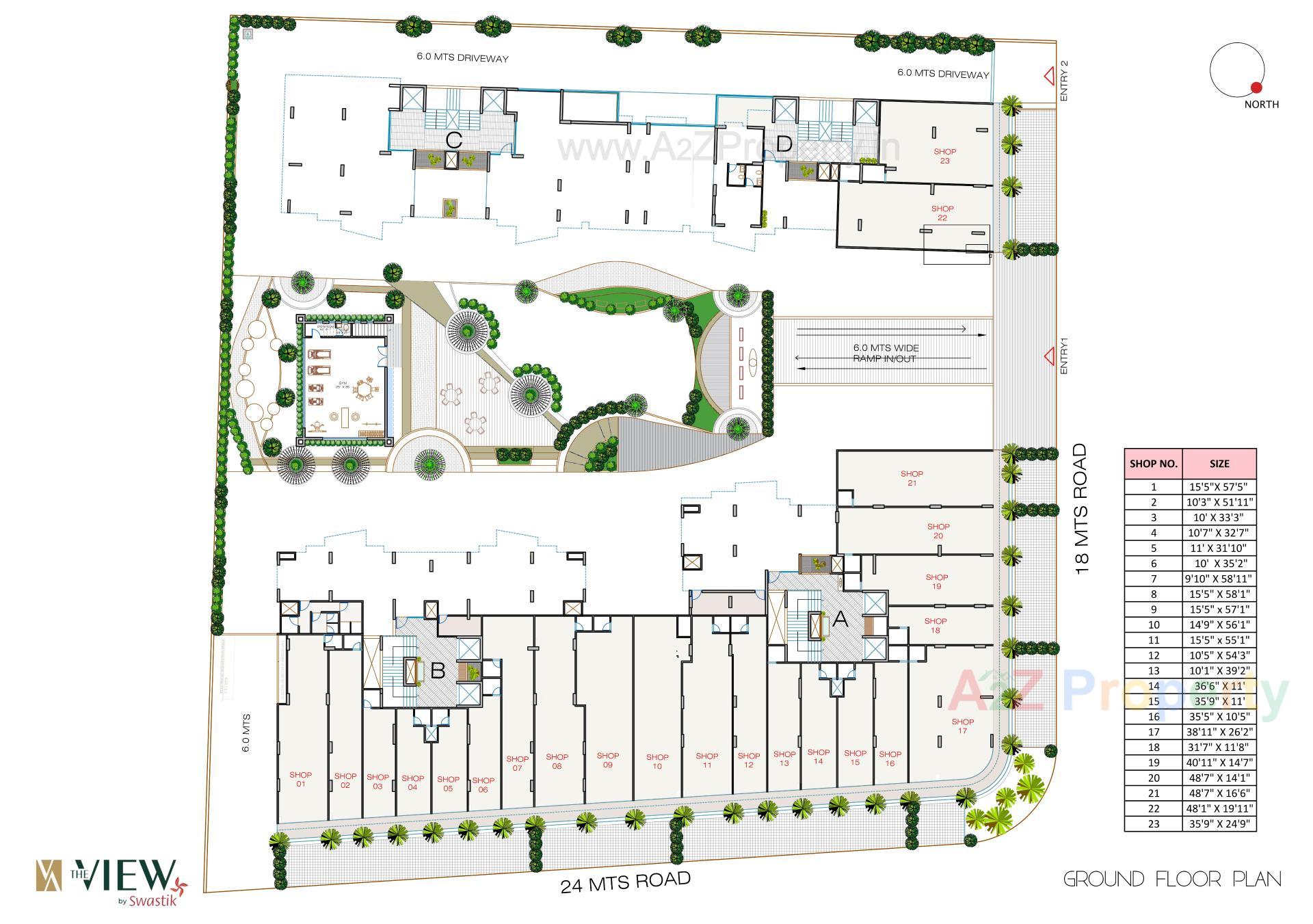 Layout of real estate project The View located at Tarapur, Gandhinagar, Gujarat