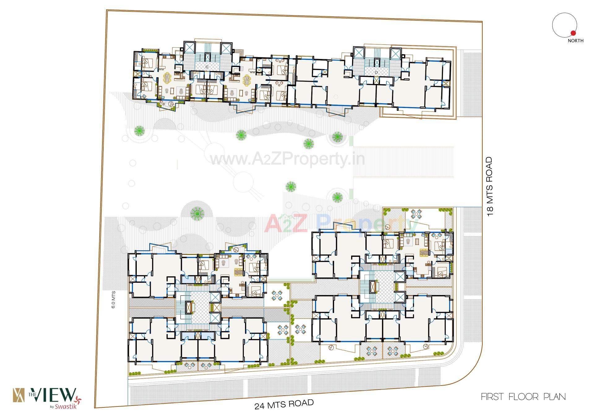 Layout of real estate project The View located at Tarapur, Gandhinagar, Gujarat