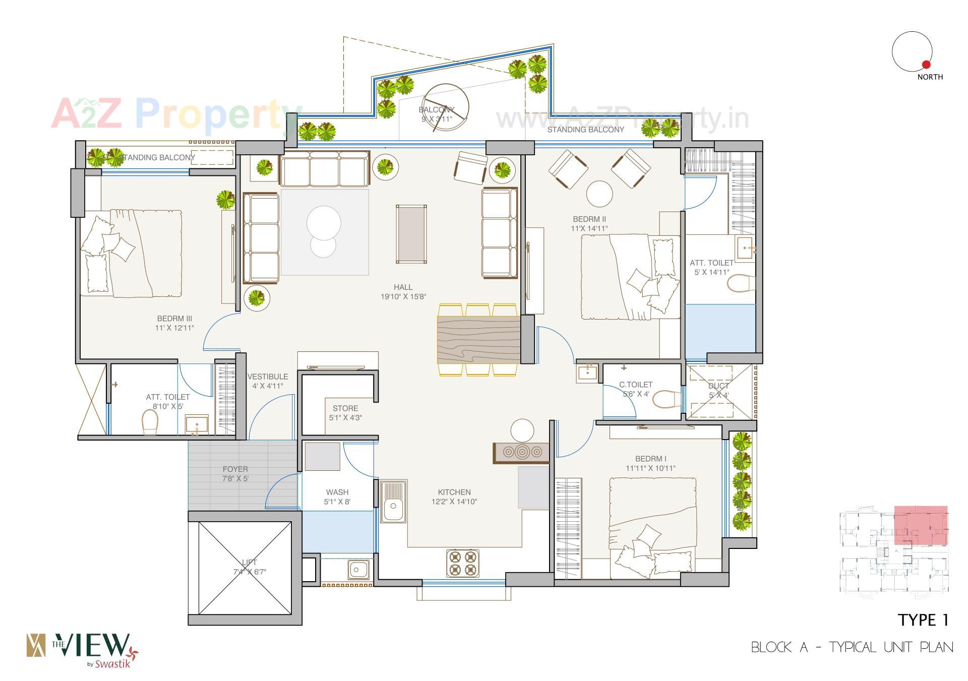 Layout of real estate project The View located at Tarapur, Gandhinagar, Gujarat