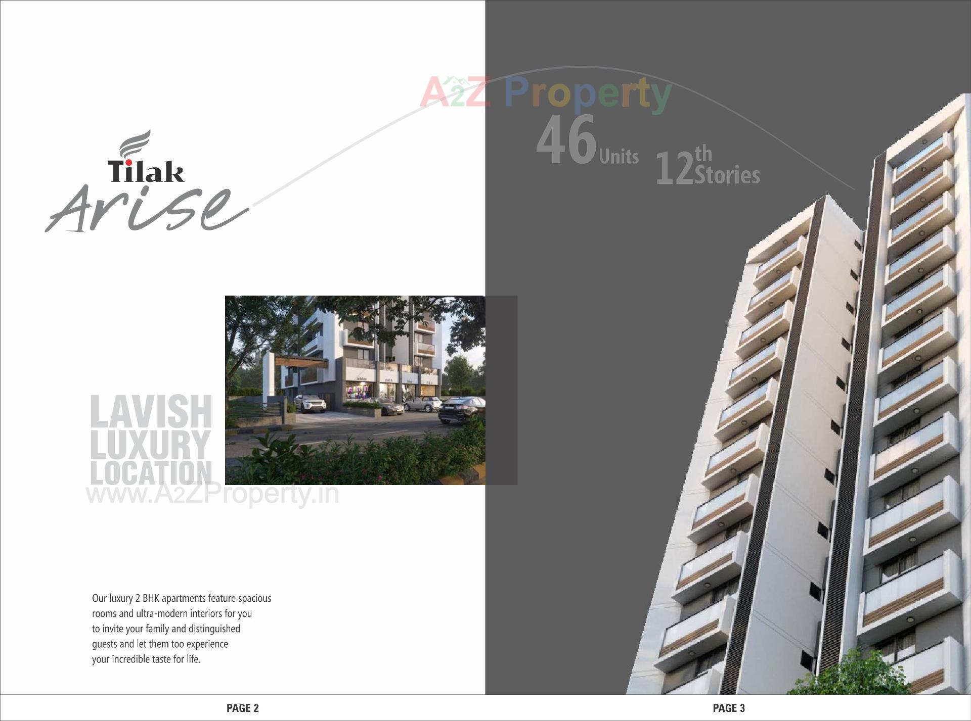 3D Elevation of real estate project Tilak Arise located at Tarapur, Gandhinagar, Gujarat