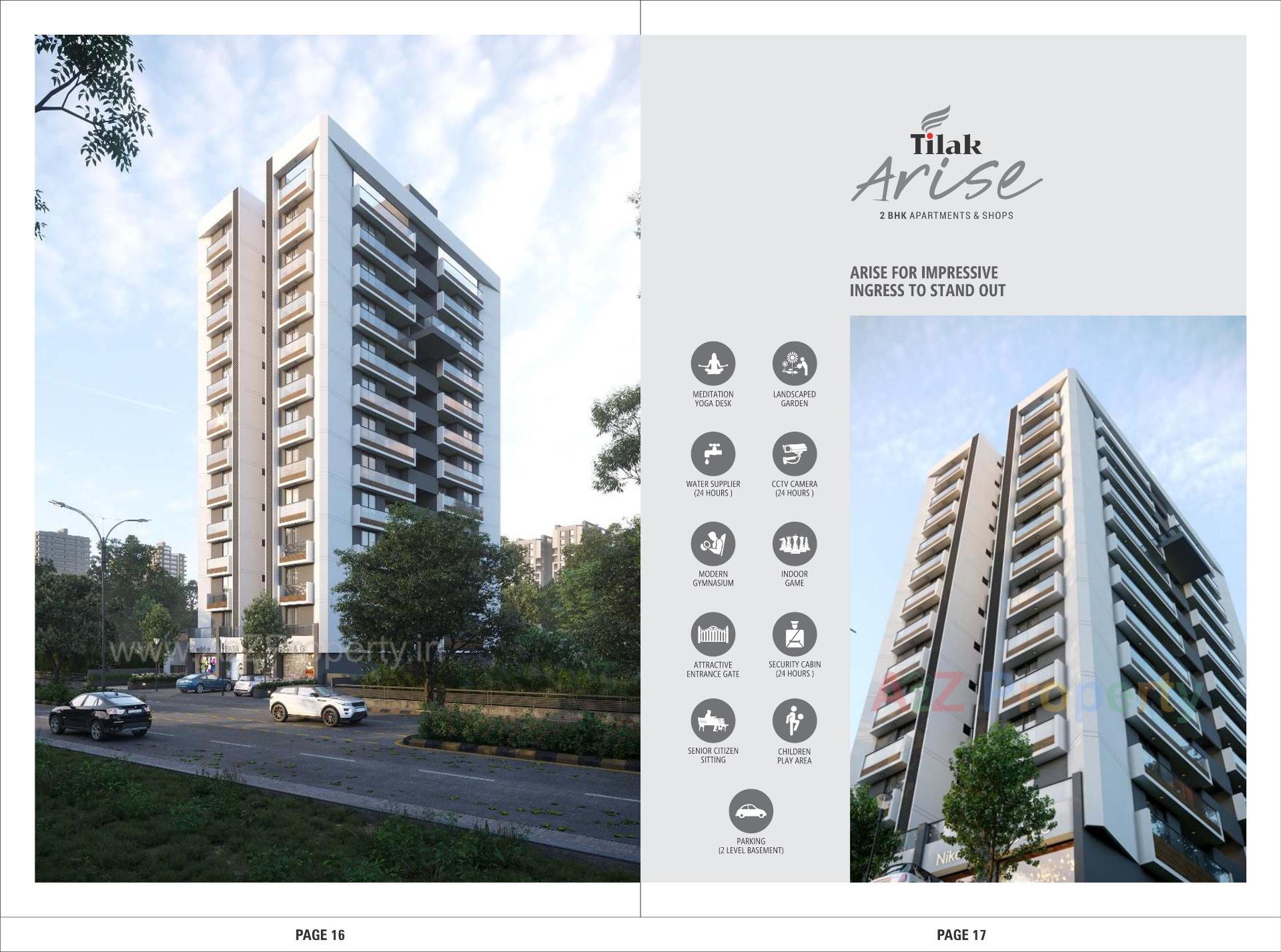 3D Elevation of real estate project Tilak Arise located at Tarapur, Gandhinagar, Gujarat