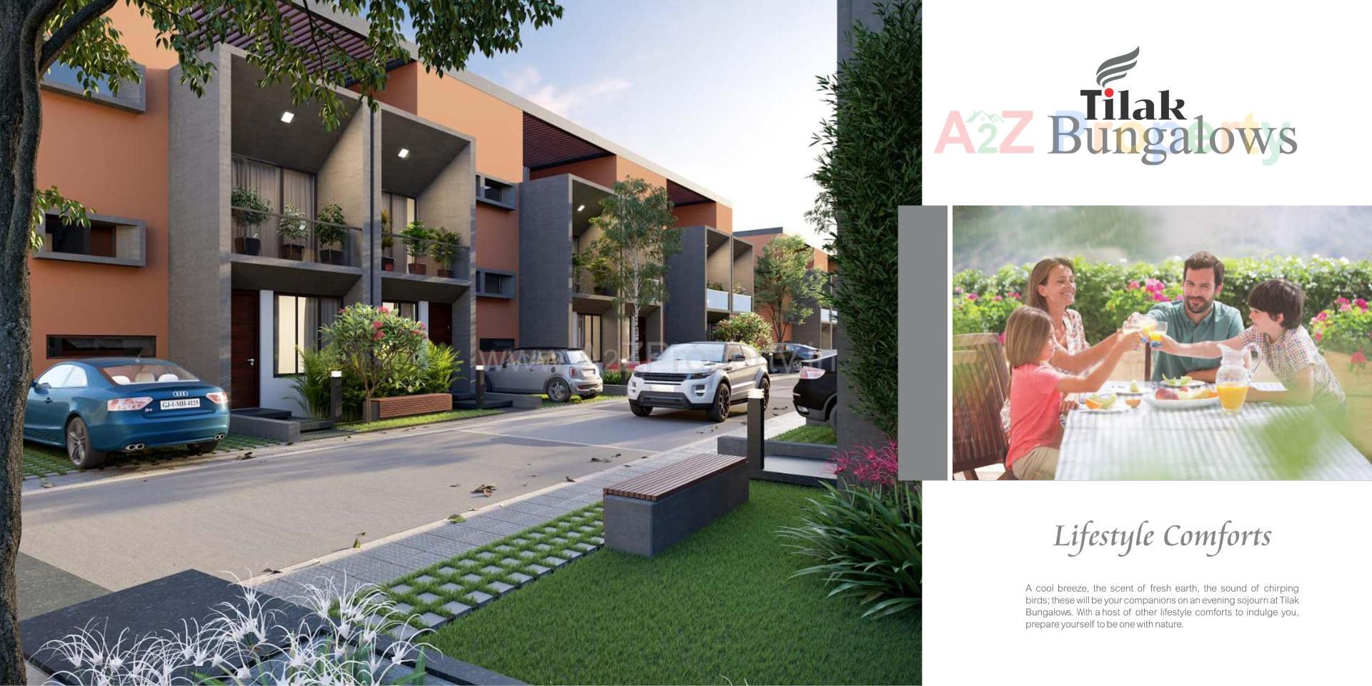 3D Elevation of real estate project Tilak Bungalows located at Vavol, Gandhinagar, Gujarat