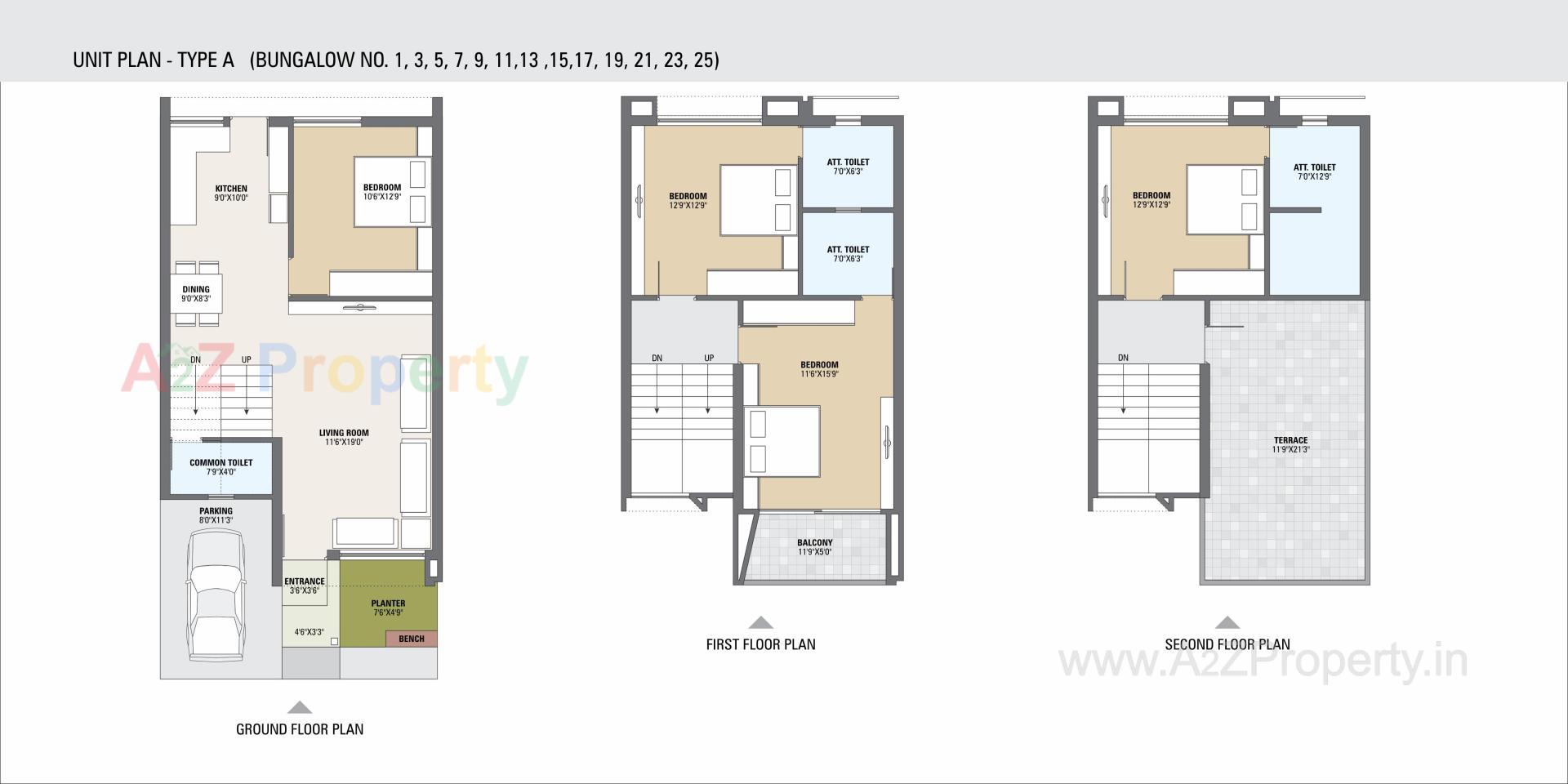 Layout of real estate project Tilak Bungalows located at Vavol, Gandhinagar, Gujarat