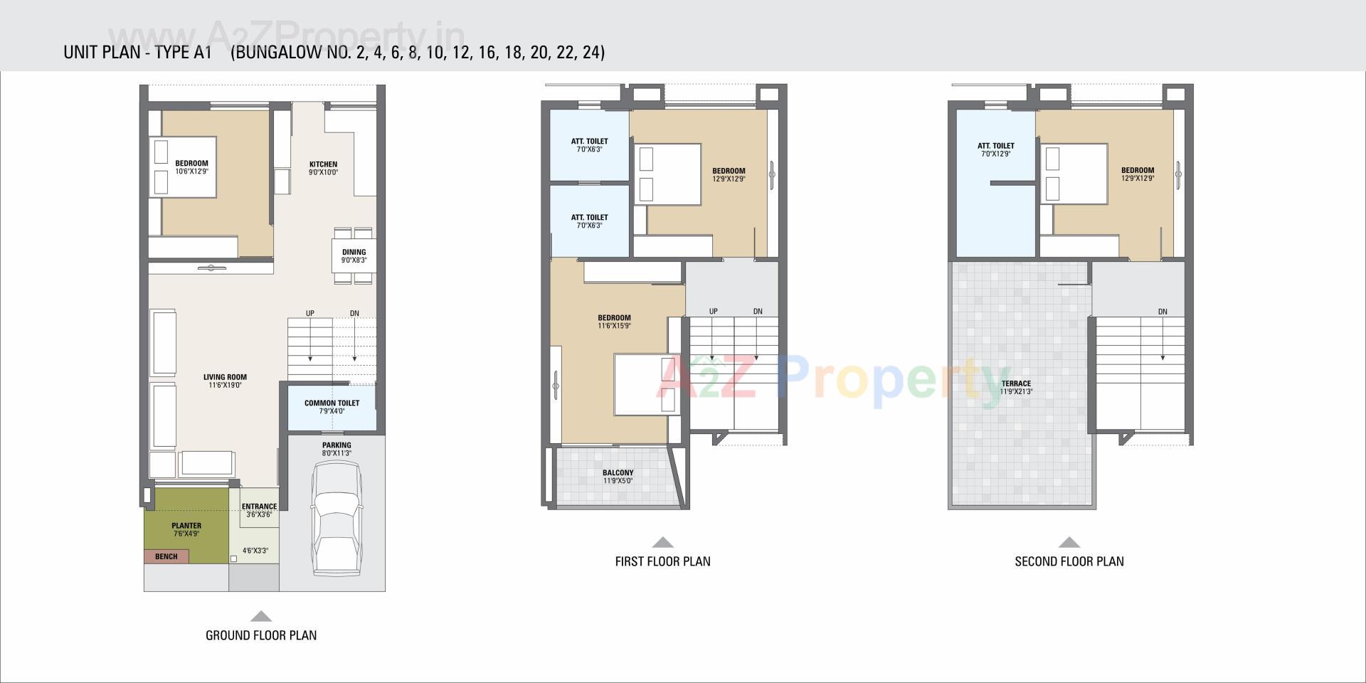 Layout of real estate project Tilak Bungalows located at Vavol, Gandhinagar, Gujarat