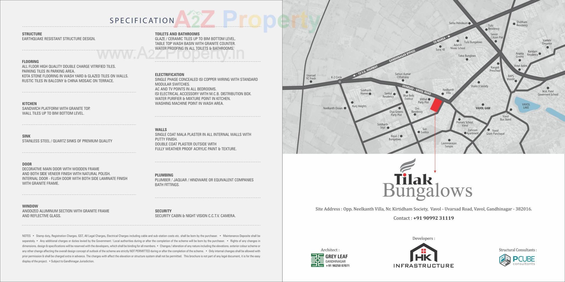  of real estate project Tilak Bungalows located at Vavol, Gandhinagar, Gujarat