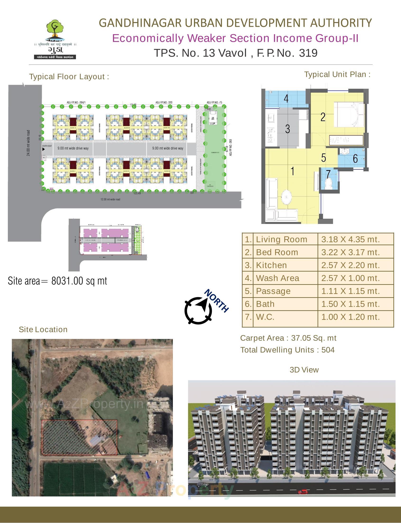 Layout of real estate project Tps 13 Fp 319 Ews Ii located at Gandhinagar, Gandhinagar, Gujarat