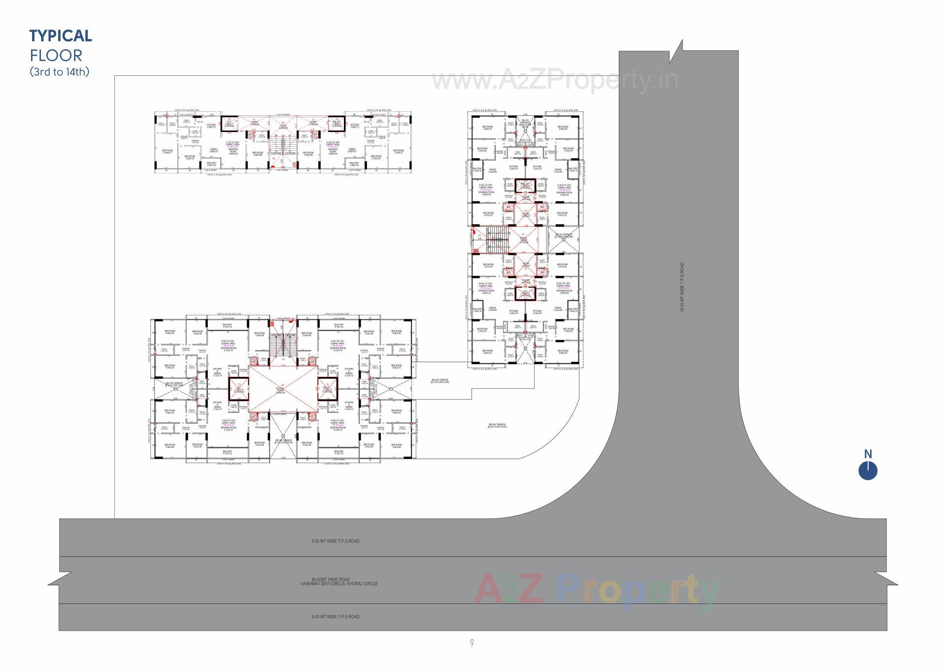 Layout of real estate project Tremont located at Khoraj, Gandhinagar, Gujarat