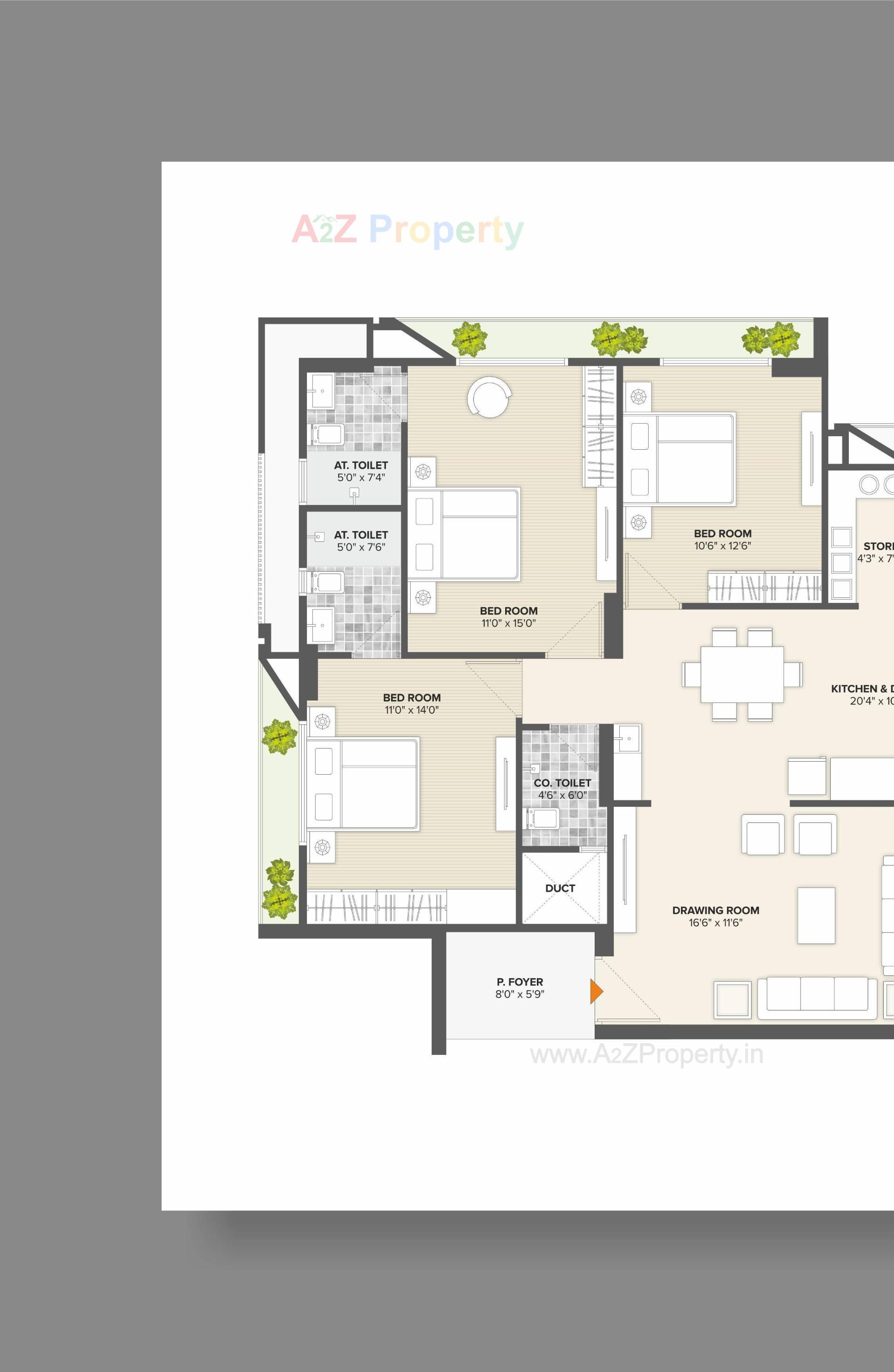 Layout of real estate project Trilok Opera located at Uvarsad, Gandhinagar, Gujarat