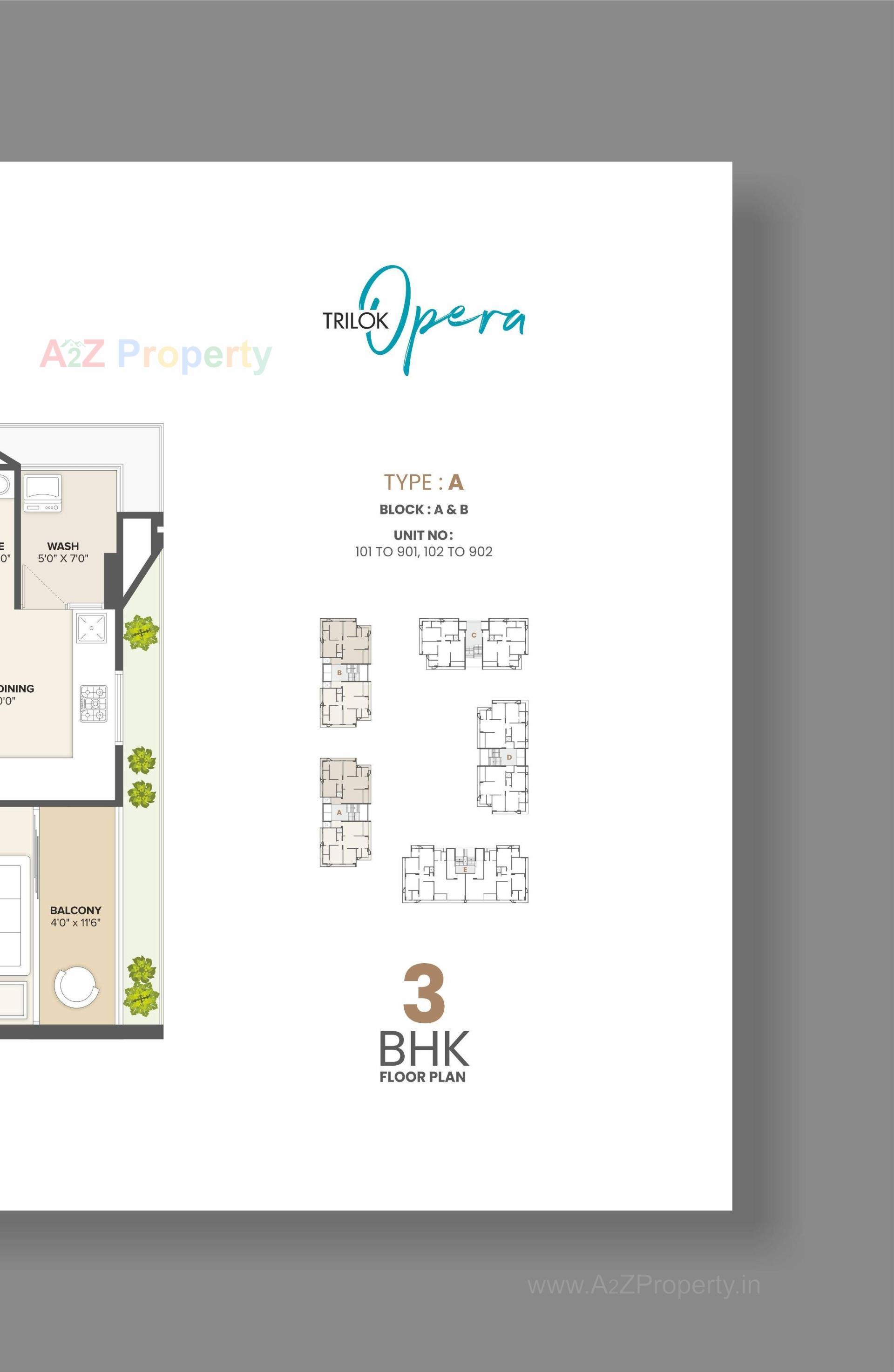 Layout of real estate project Trilok Opera located at Uvarsad, Gandhinagar, Gujarat