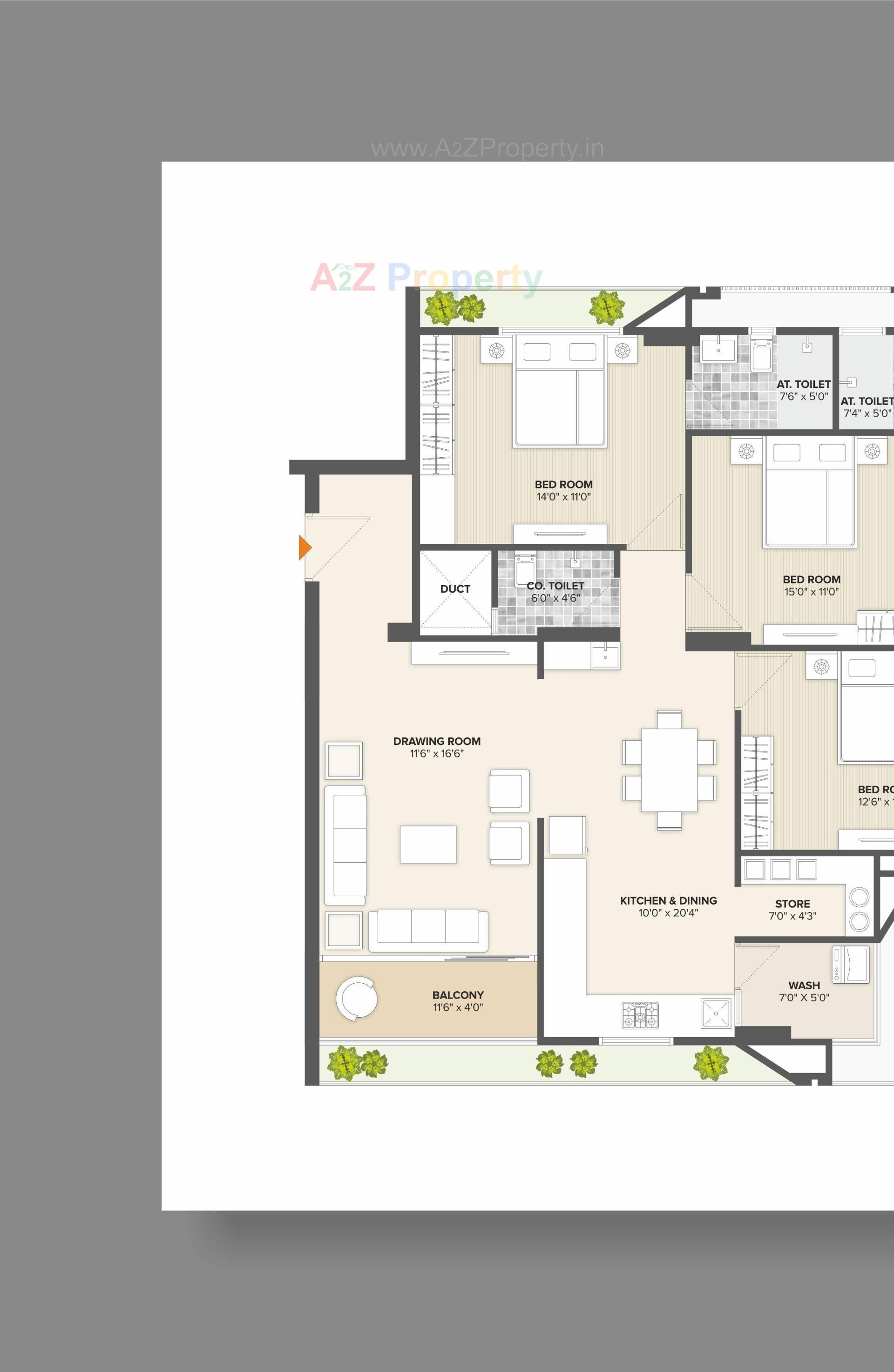 Layout of real estate project Trilok Opera located at Uvarsad, Gandhinagar, Gujarat