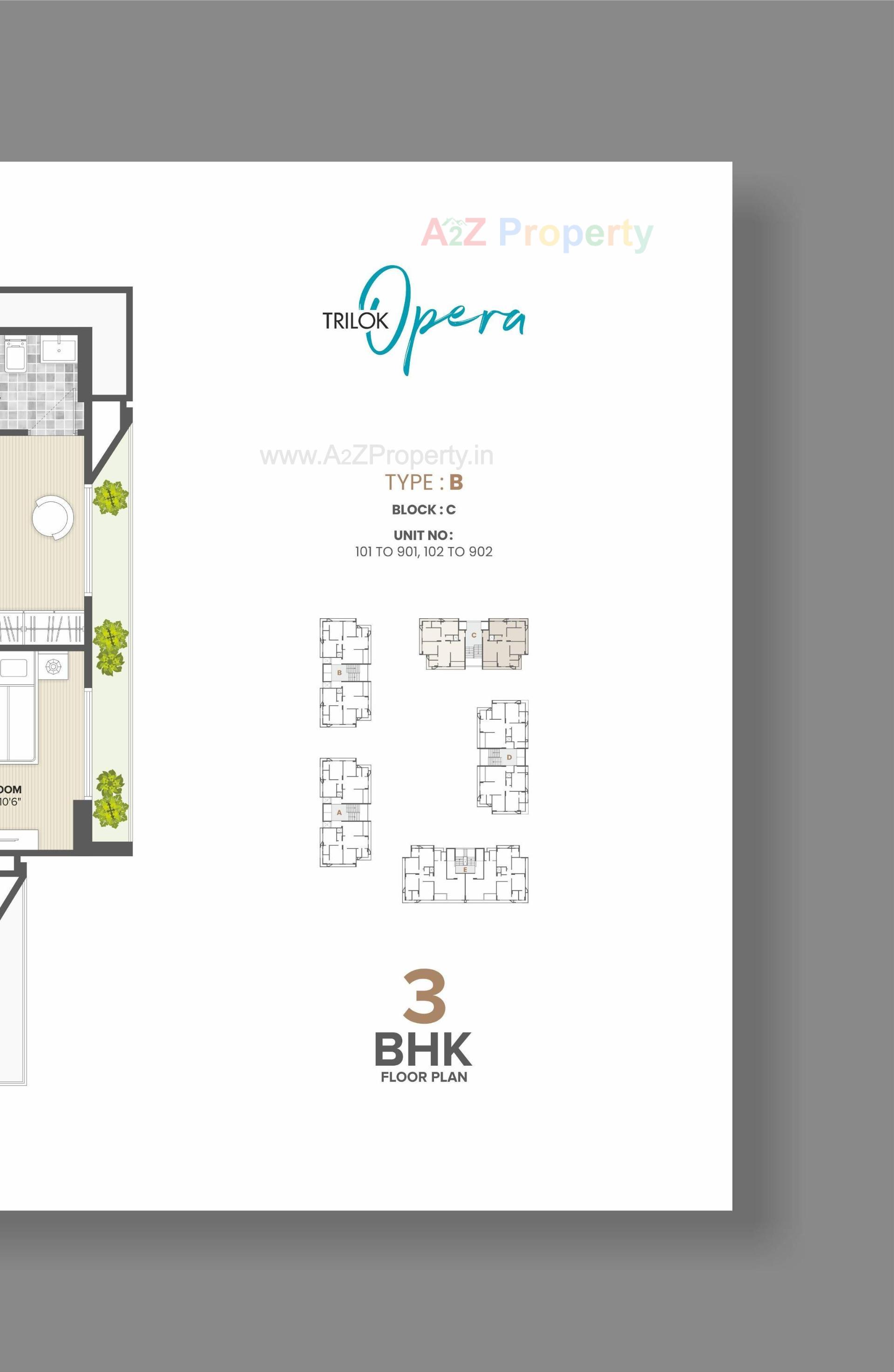 Layout of real estate project Trilok Opera located at Uvarsad, Gandhinagar, Gujarat