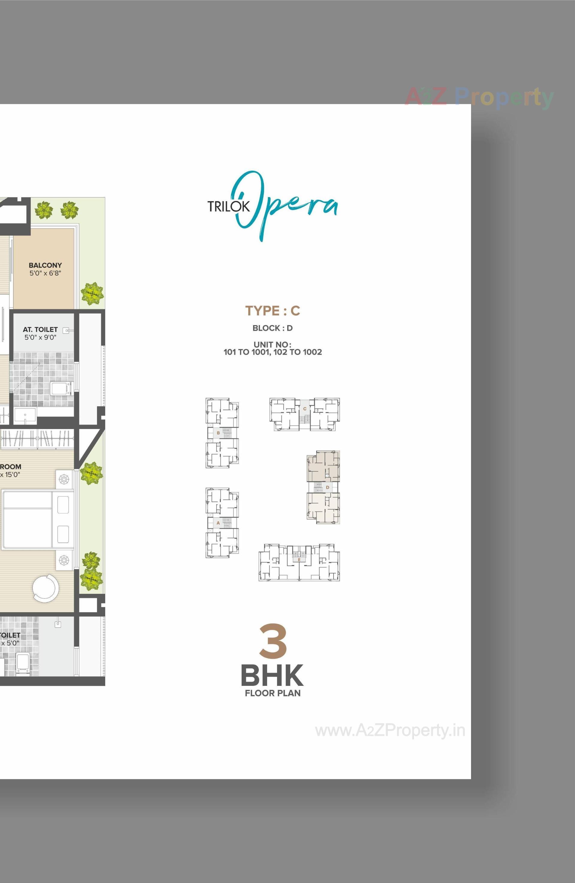 Layout of real estate project Trilok Opera located at Uvarsad, Gandhinagar, Gujarat