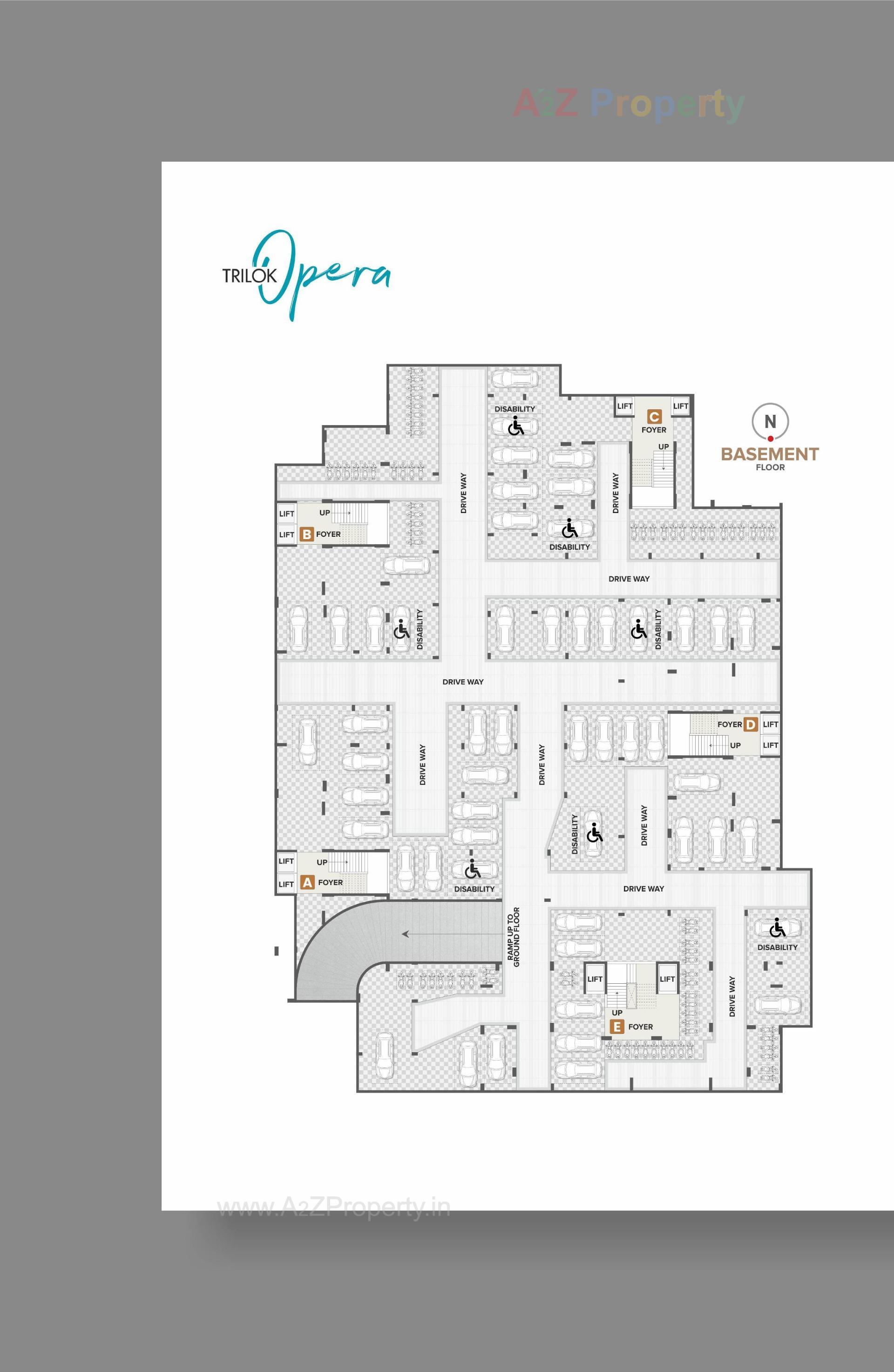 Layout of real estate project Trilok Opera located at Uvarsad, Gandhinagar, Gujarat